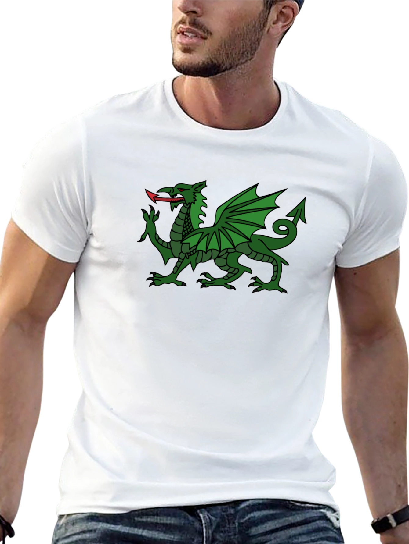 Welsh Dragon Black T-Shirt - Wales Cymru