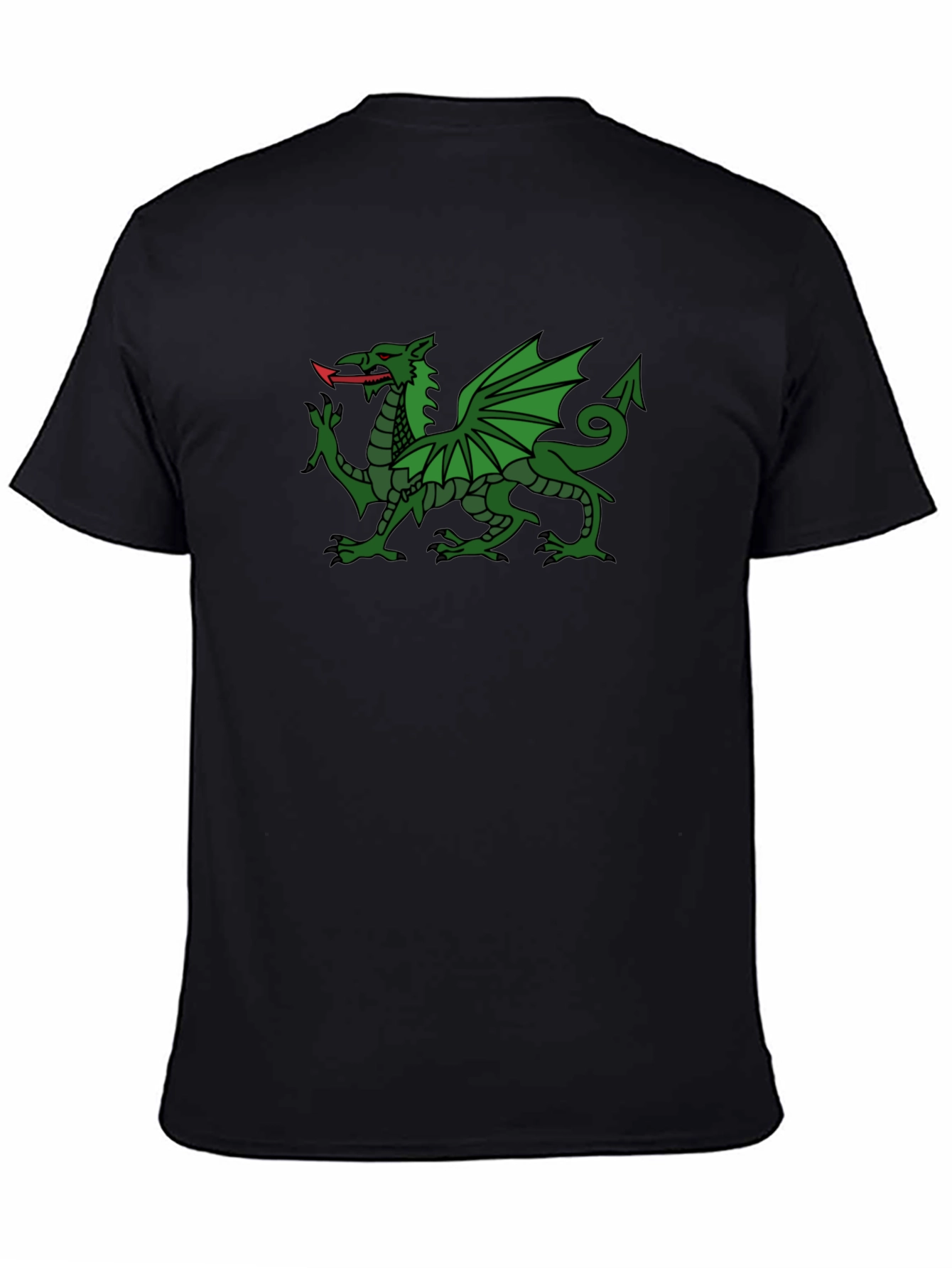 Welsh Dragon Black T-Shirt - Wales Cymru