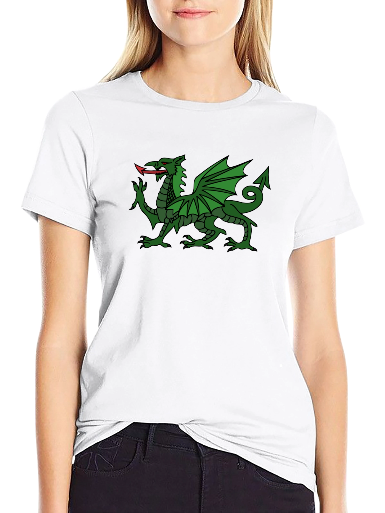 Welsh Dragon Black T-Shirt - Wales Cymru