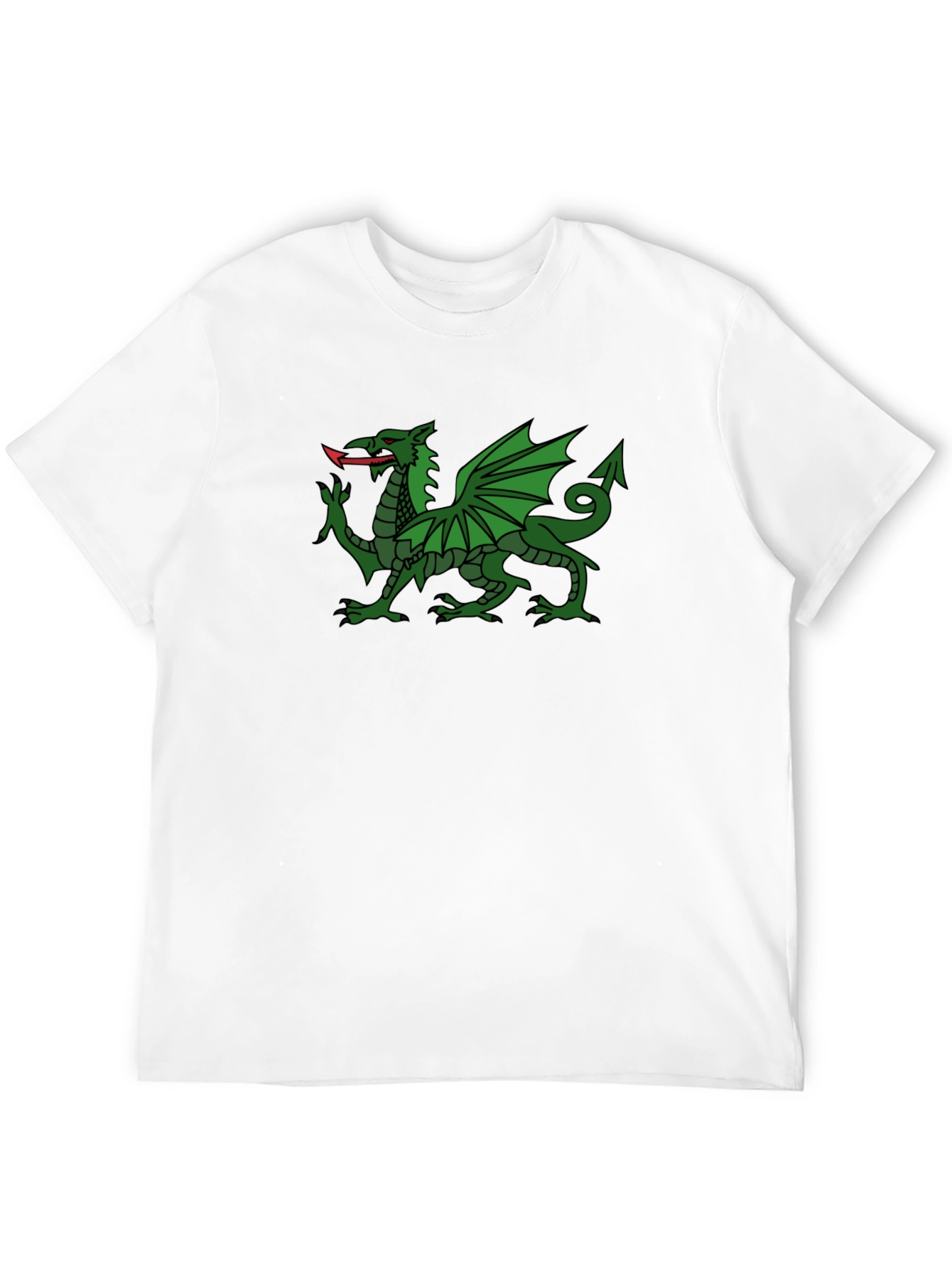 Welsh Dragon Black T-Shirt - Wales Cymru