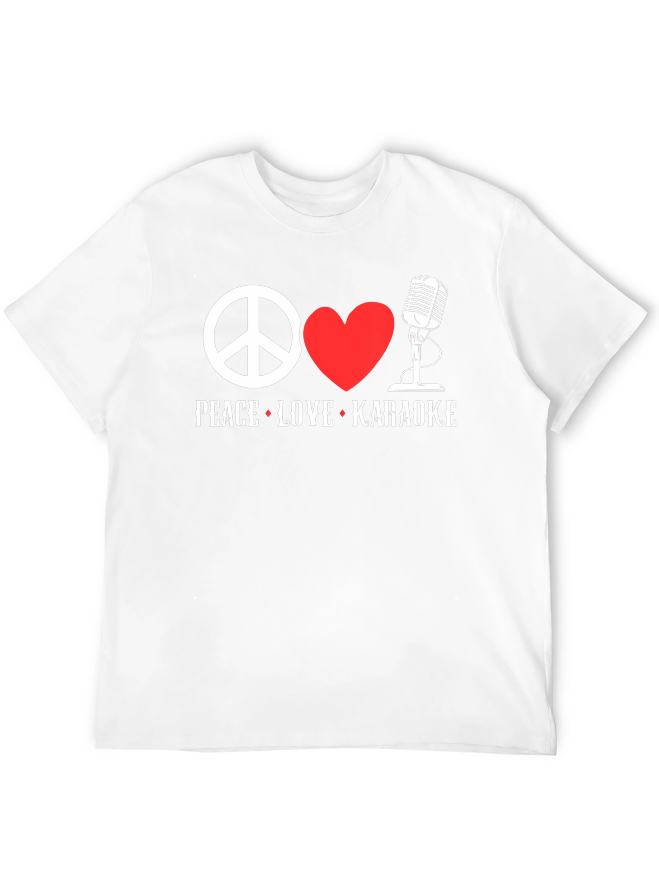 Peace Love Karaoke Graphic T-Shirt - Black