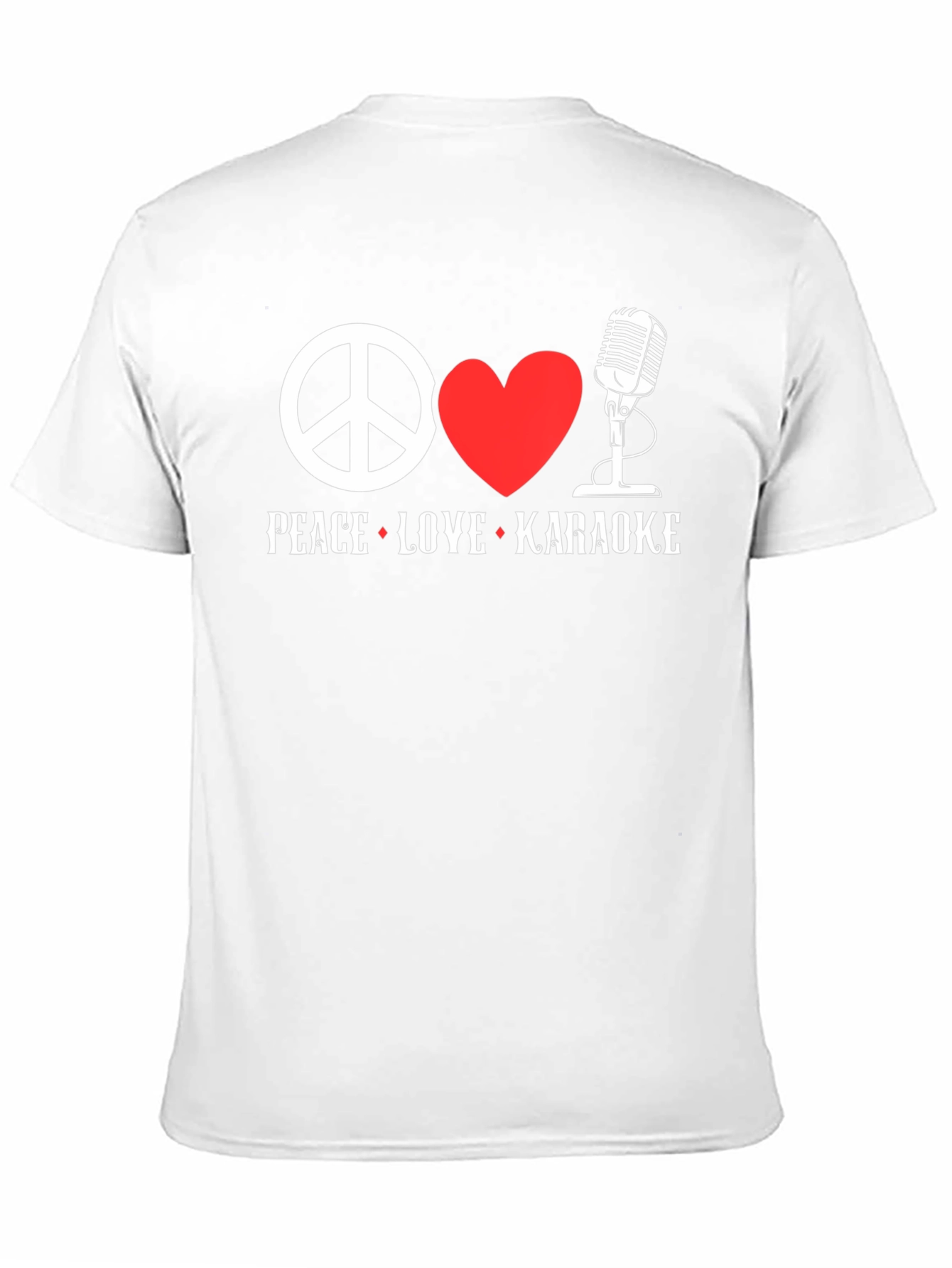 Peace Love Karaoke Graphic T-Shirt - Black