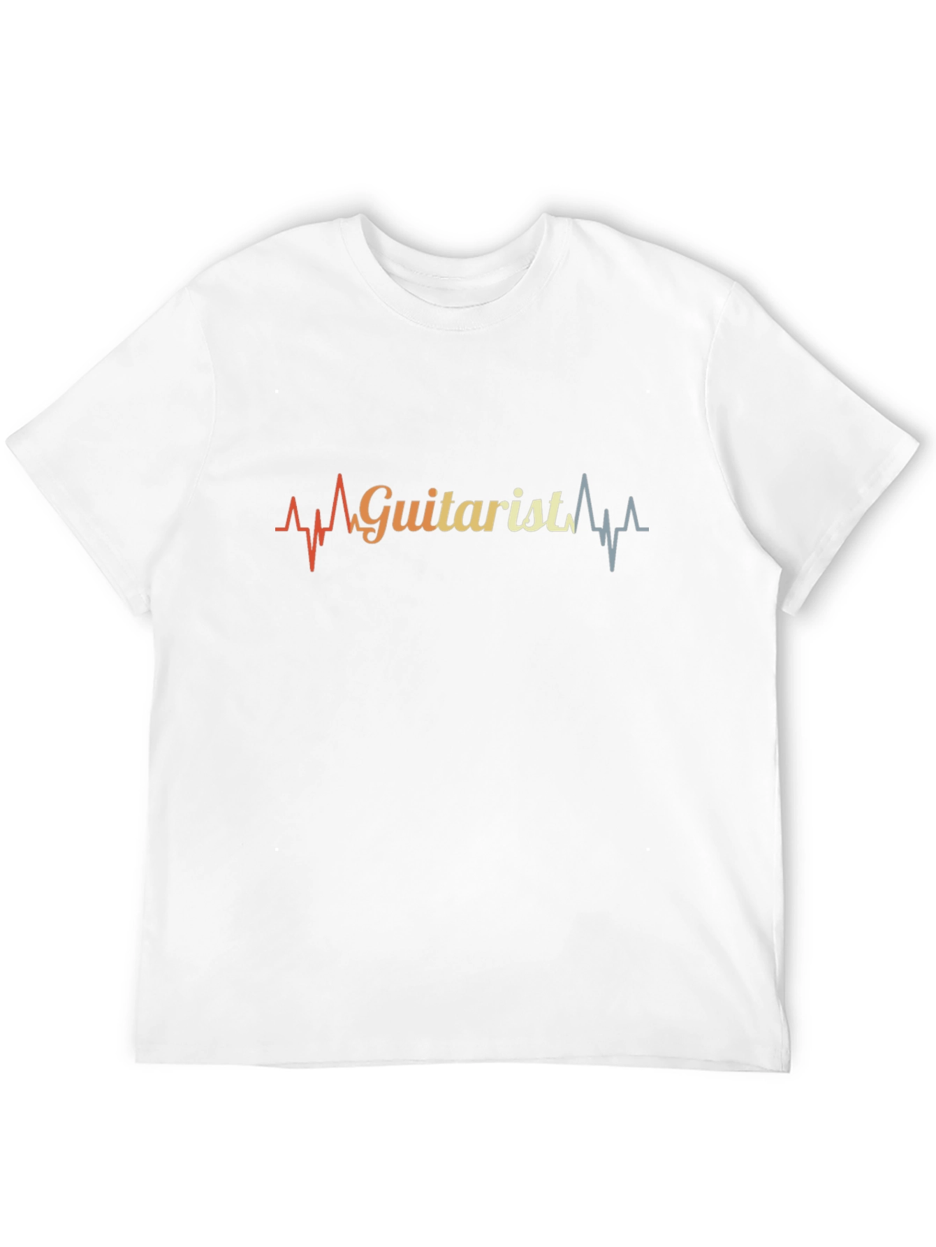 Guitarist Heartbeat Graphic Tee - Black
