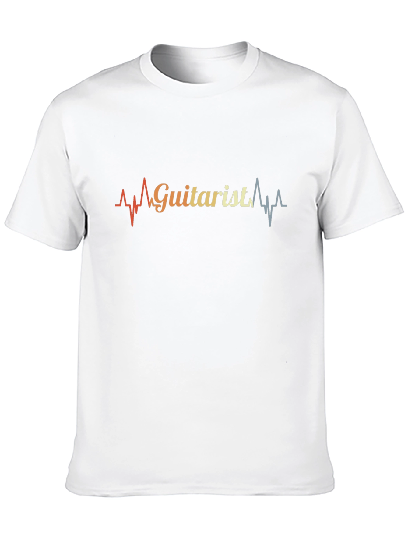 Guitarist Heartbeat Graphic Tee - Black