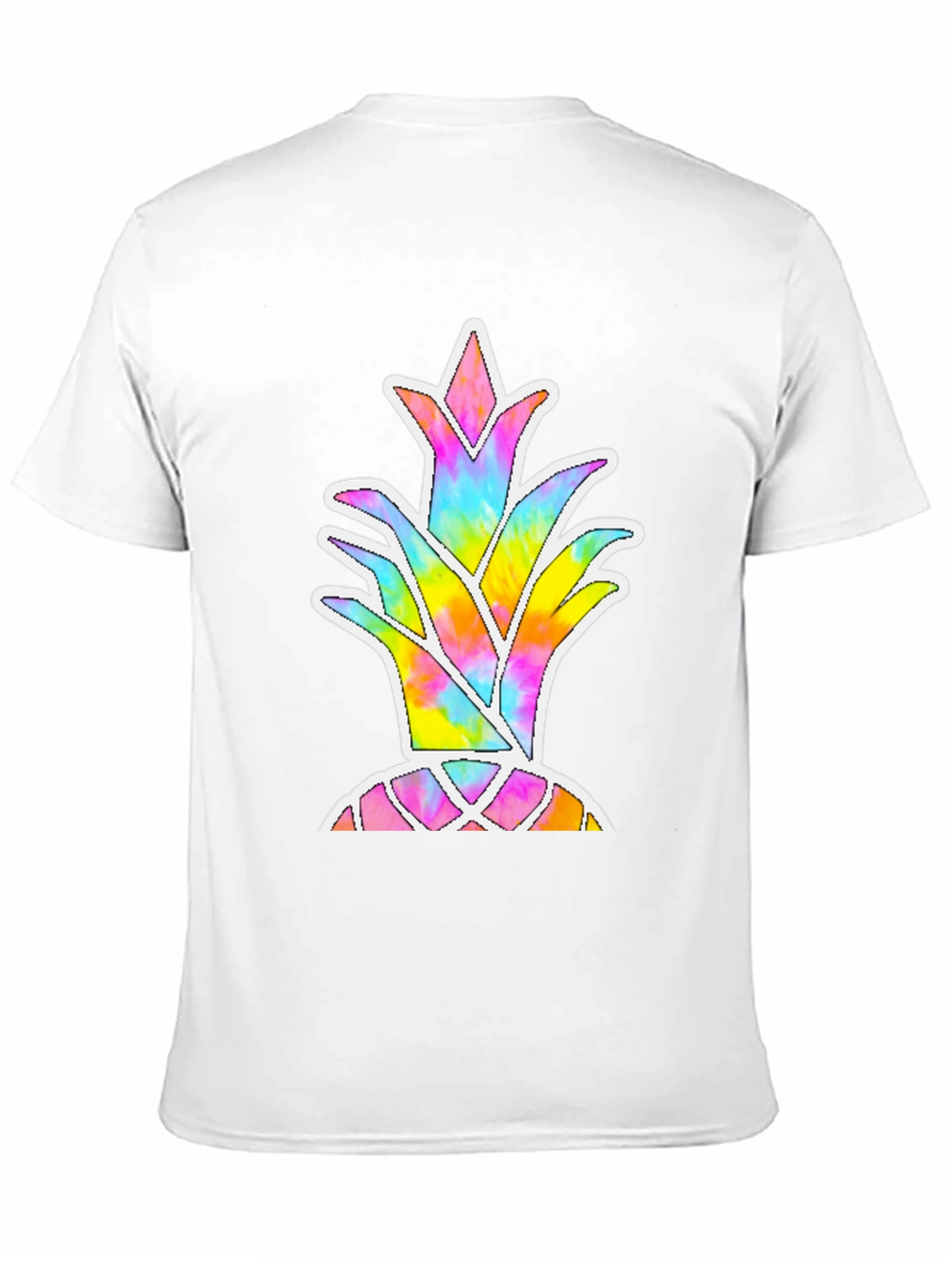 Tie Dye Pineapple Graphic Black T-Shirt