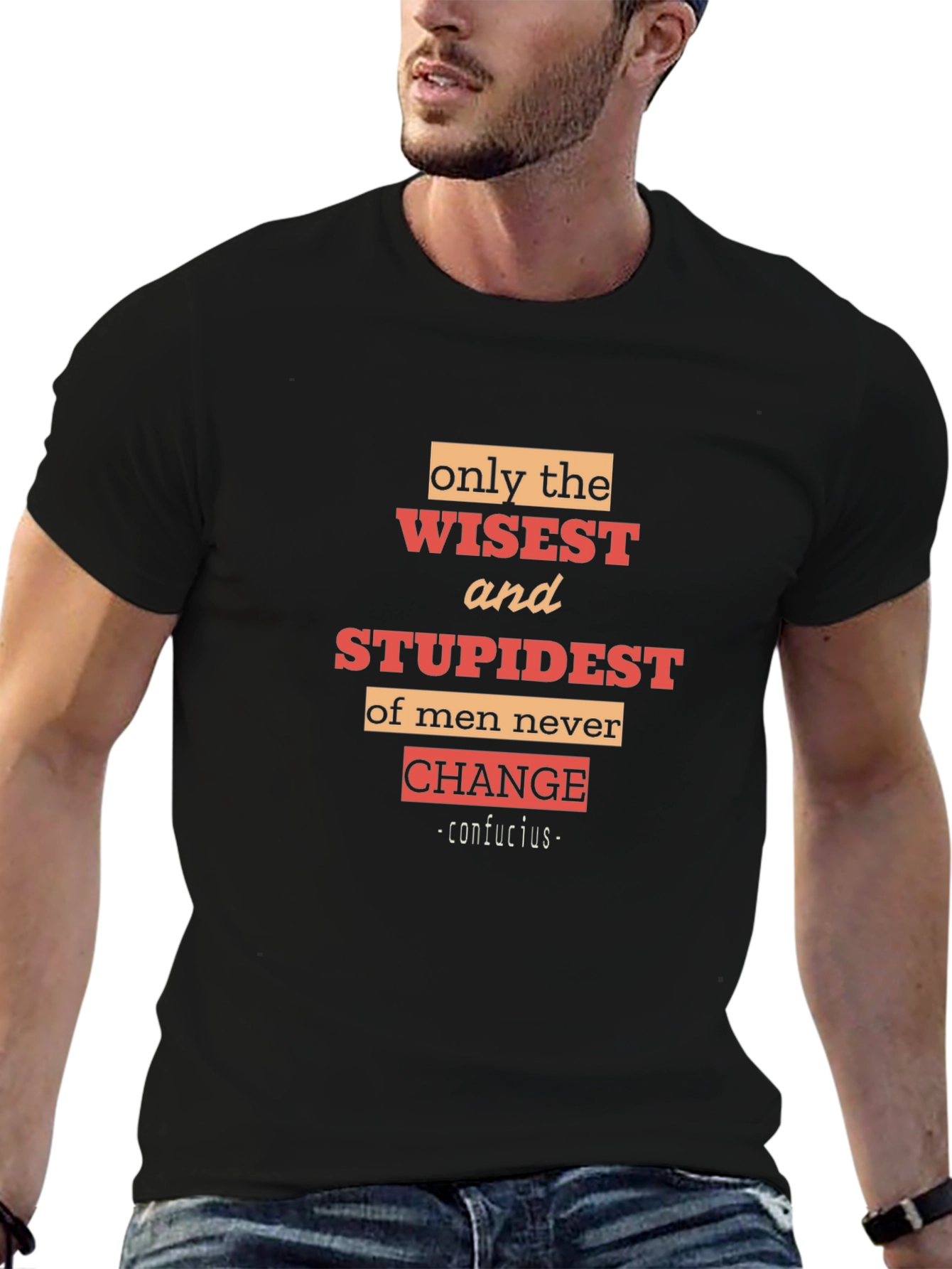 Wisest and Stupidest Mens Black T-Shirt