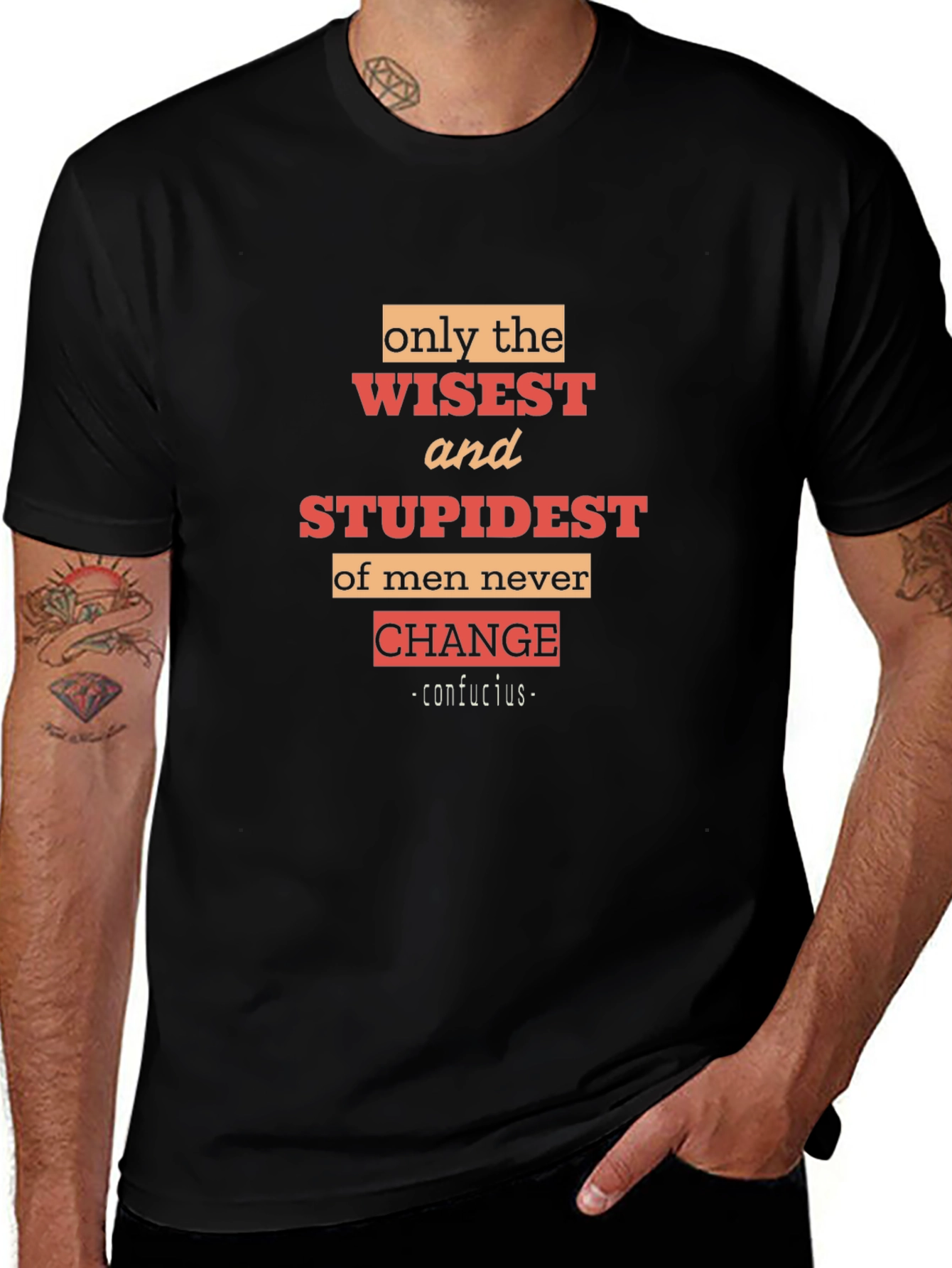 Wisest and Stupidest Mens Black T-Shirt