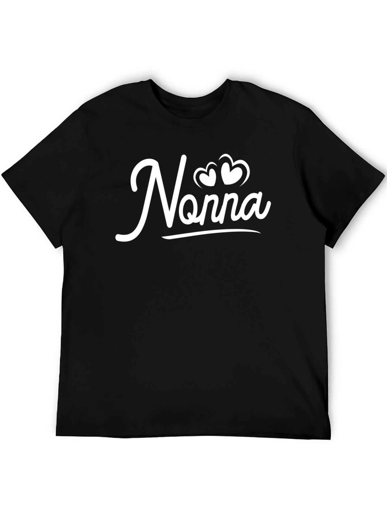Nonna Heart T-Shirt - Black Soft Cotton Blend