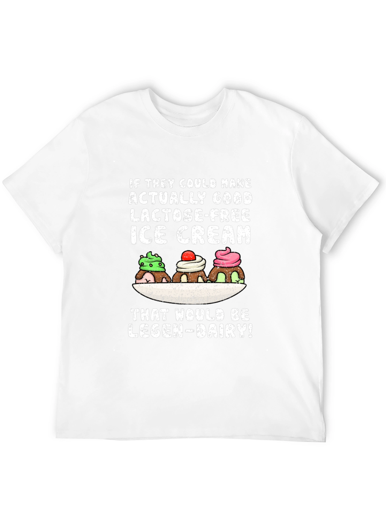 Lactose-Free Ice Cream Graphic T-Shirt