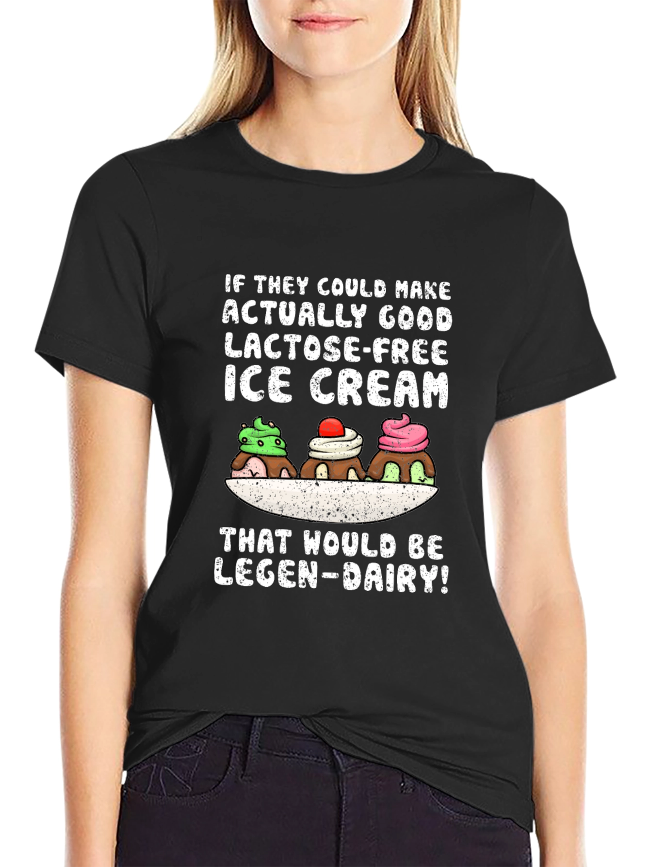 Lactose-Free Ice Cream Graphic T-Shirt