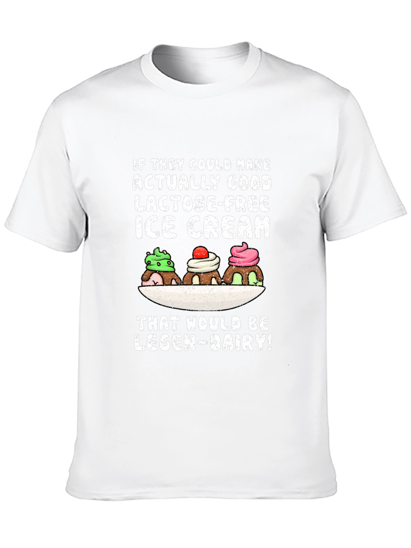Lactose-Free Ice Cream Graphic T-Shirt