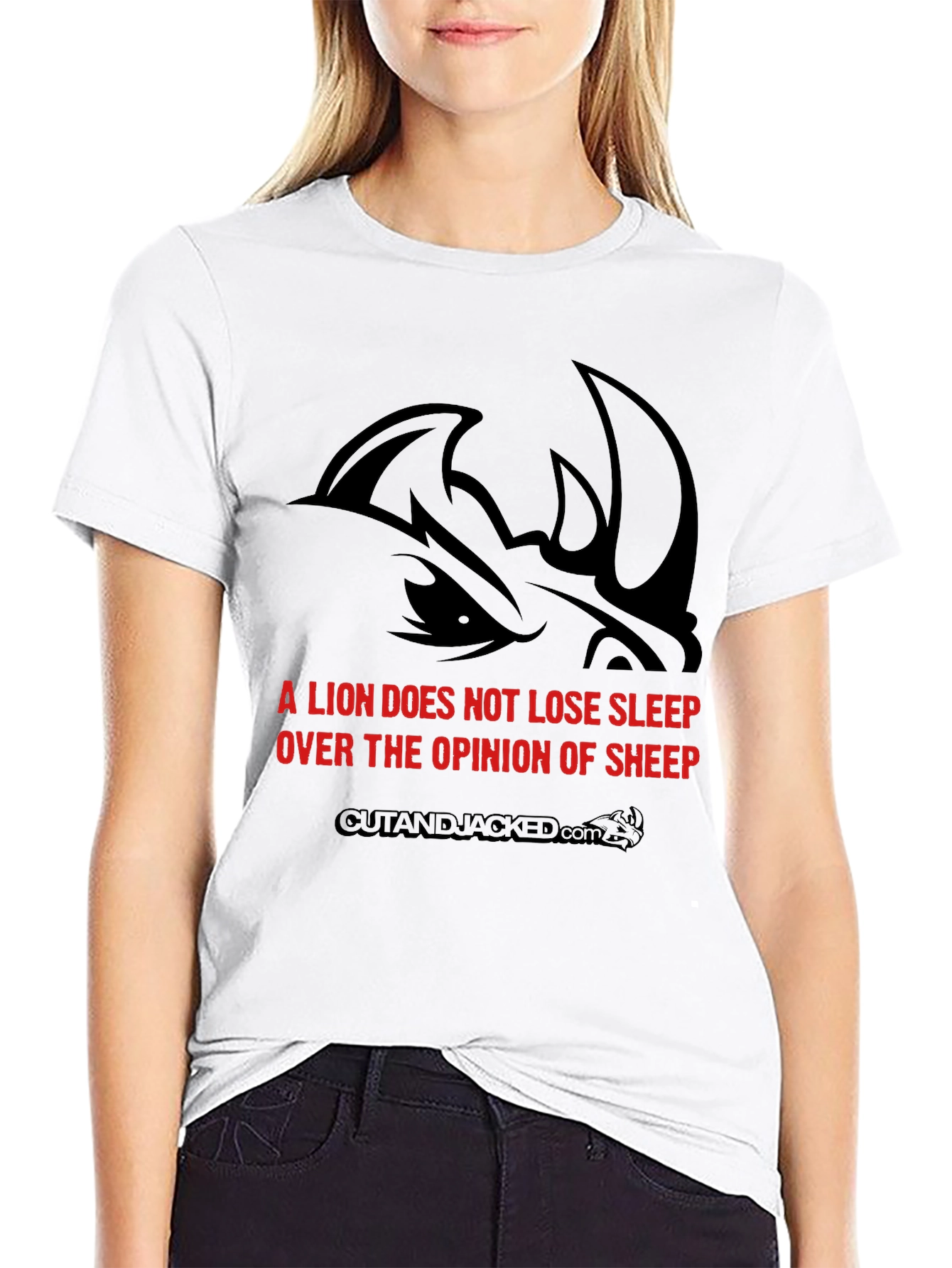 Lion Sleep Graphic Black T-Shirt