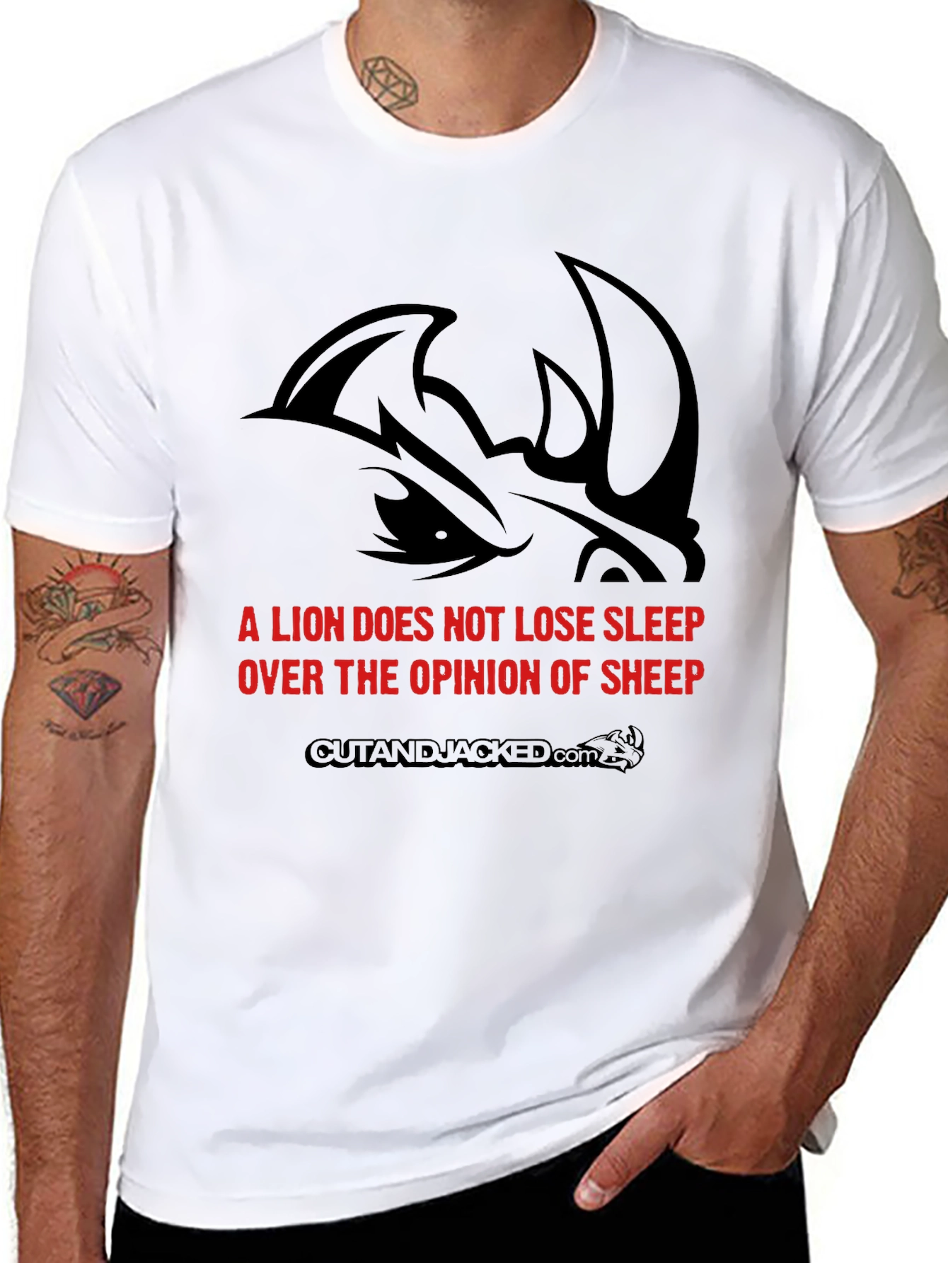 Lion Sleep Graphic Black T-Shirt