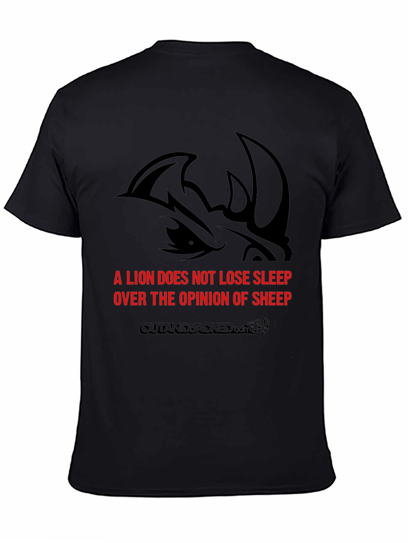Lion Sleep Graphic Black T-Shirt