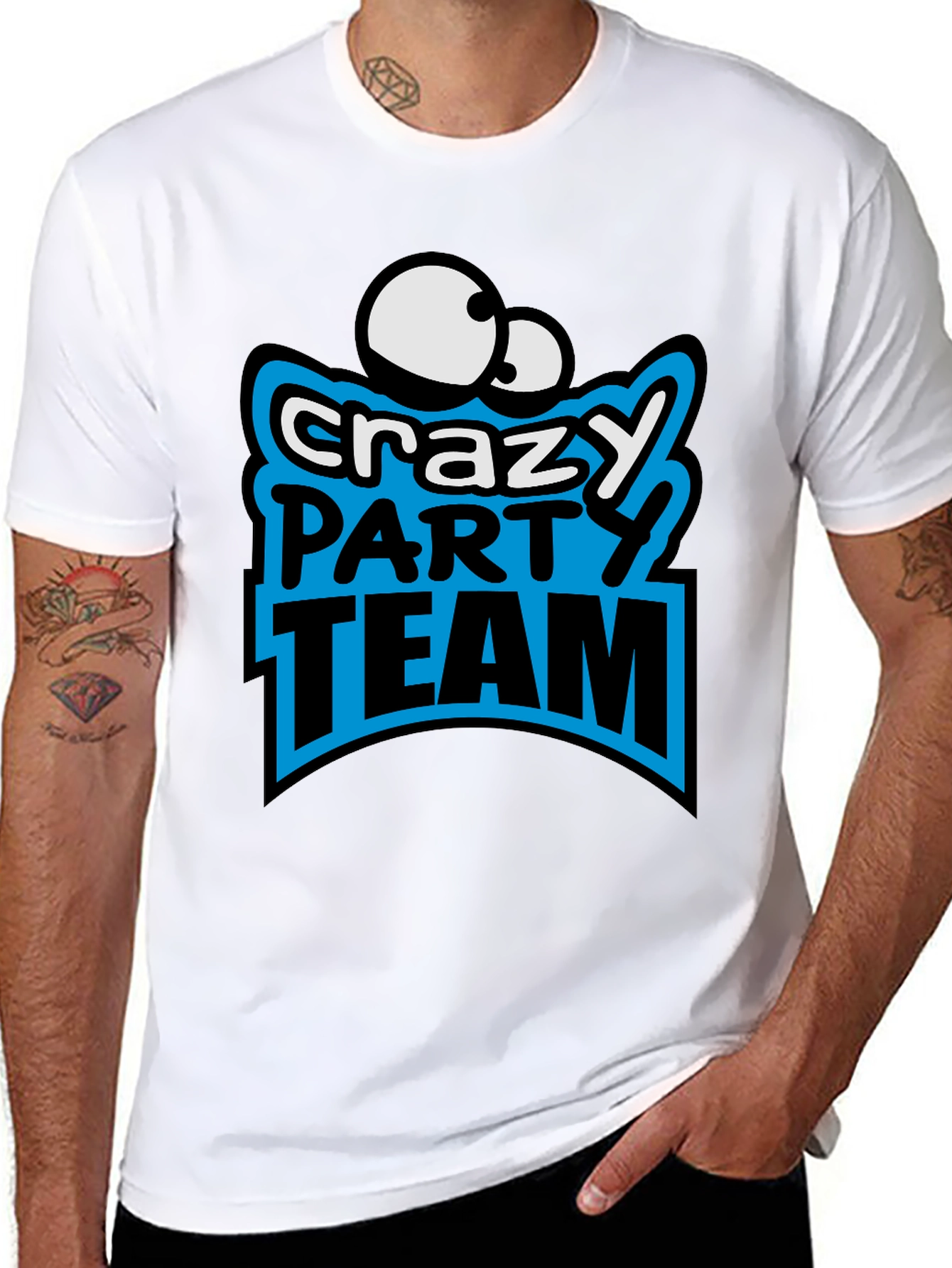 Crazy Party Team Graphic T-Shirt