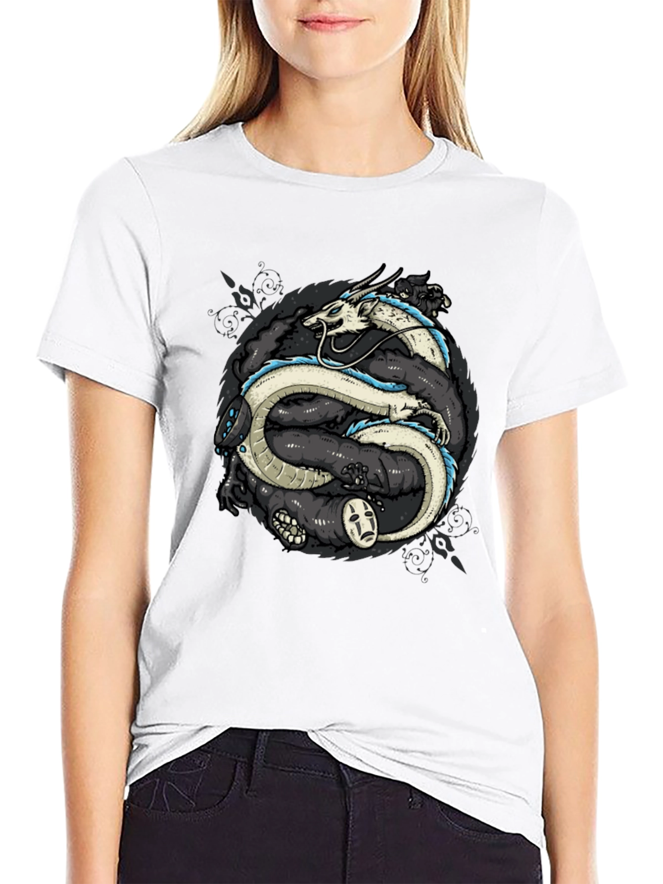 Spirited Away Graphic T-Shirt - Haku & No-Face