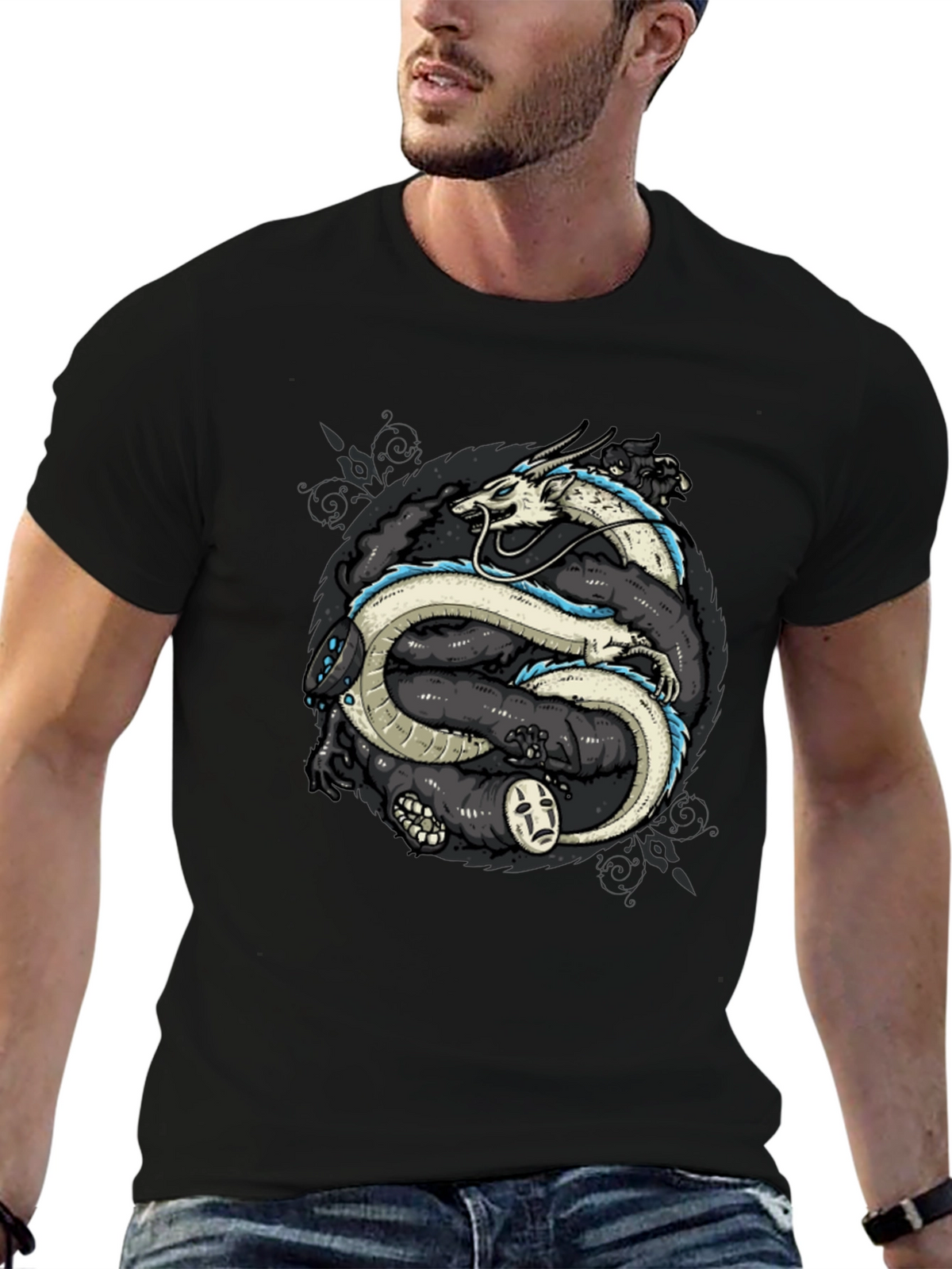 Spirited Away Graphic T-Shirt - Haku & No-Face