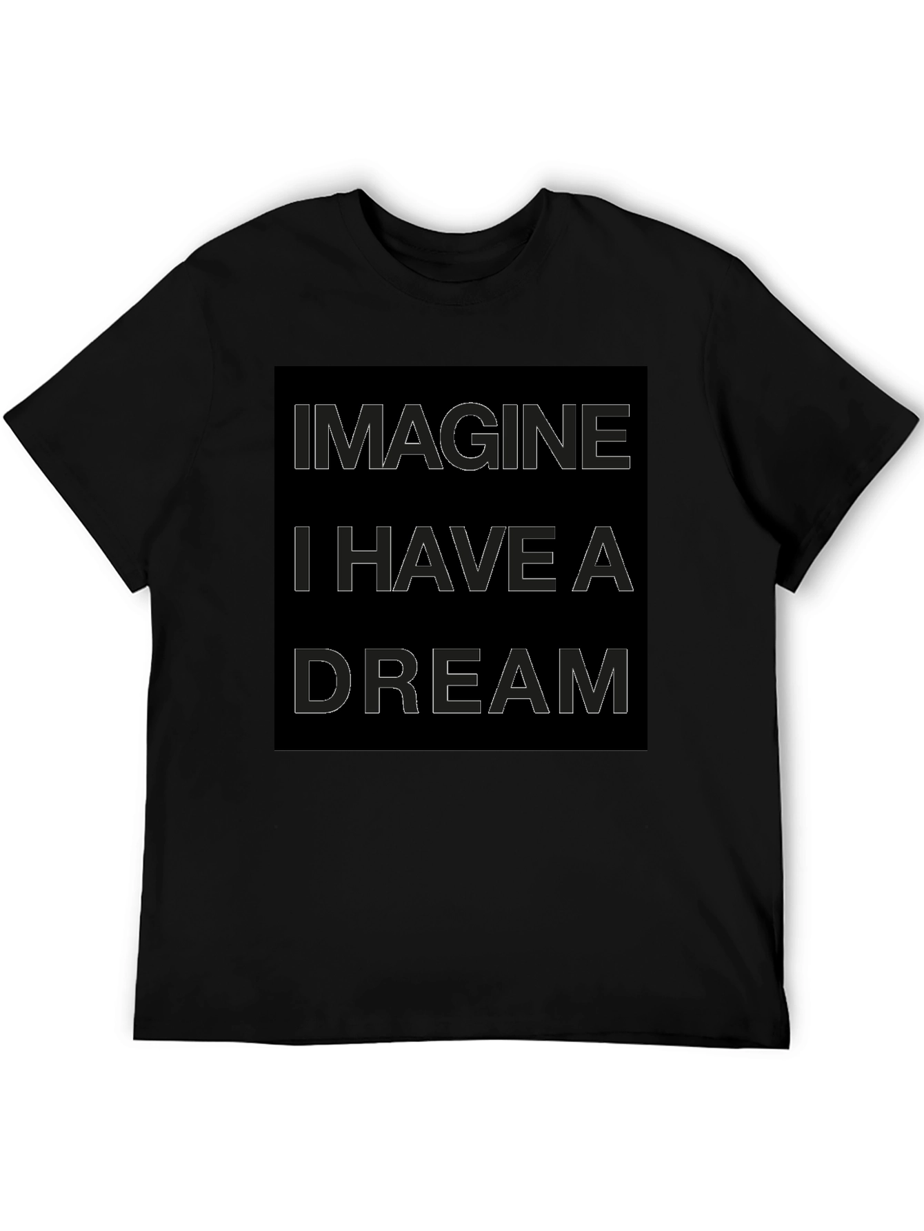 Imagine I Have A Dream Graphic Tee - Black