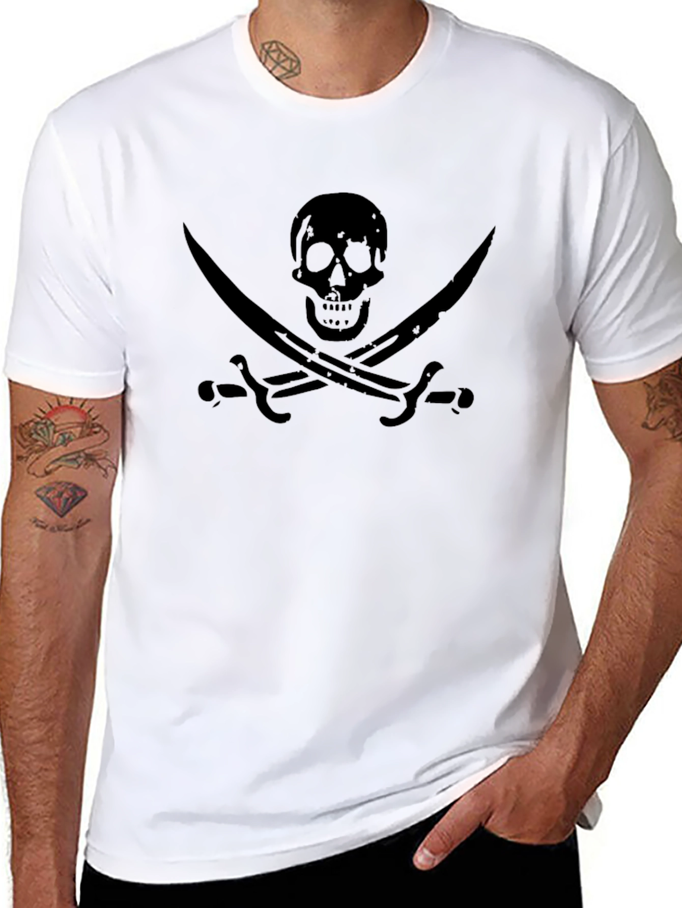 Pirate Skull & Swords Graphic Tee