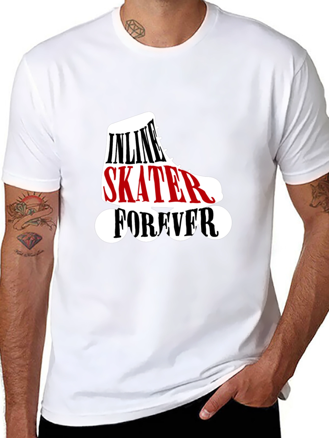 Inline Skater Forever Black T-Shirt