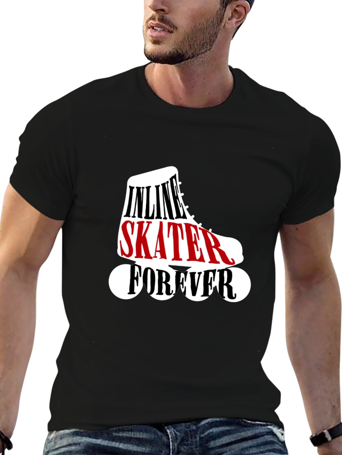 Inline Skater Forever Black T-Shirt