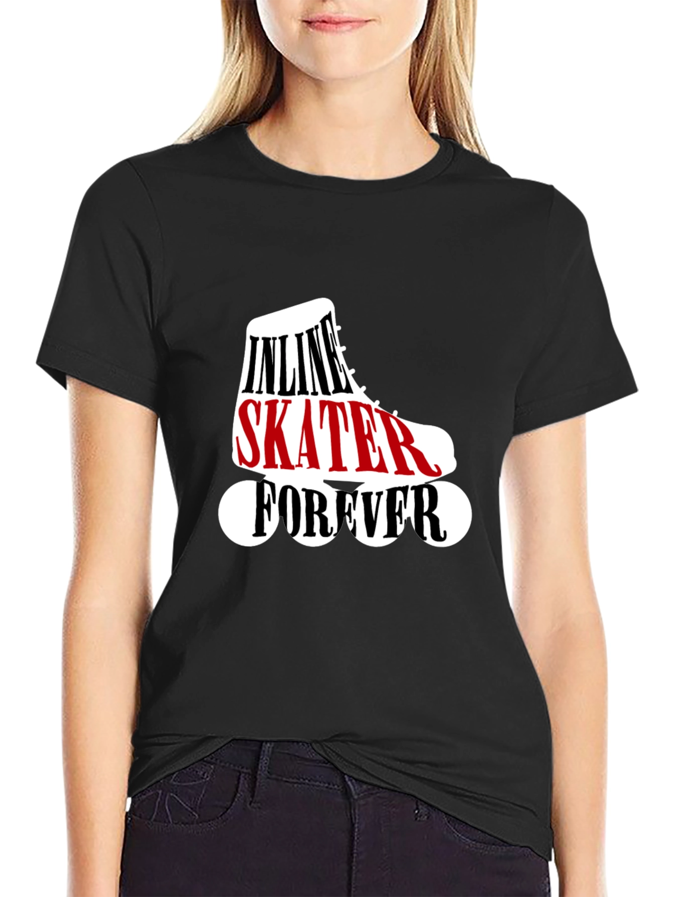 Inline Skater Forever Black T-Shirt