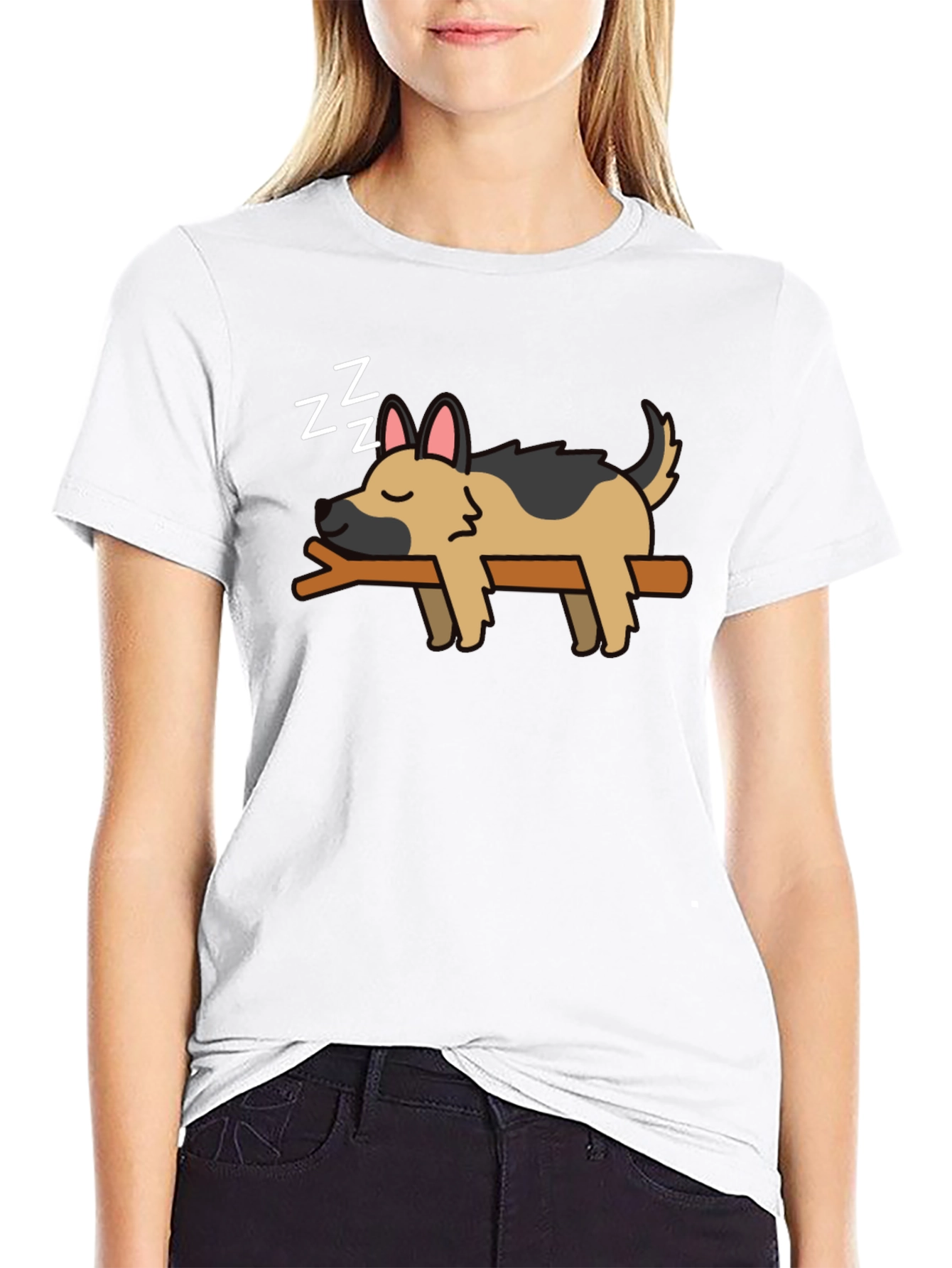 Sleeping Dog on Branch T-Shirt