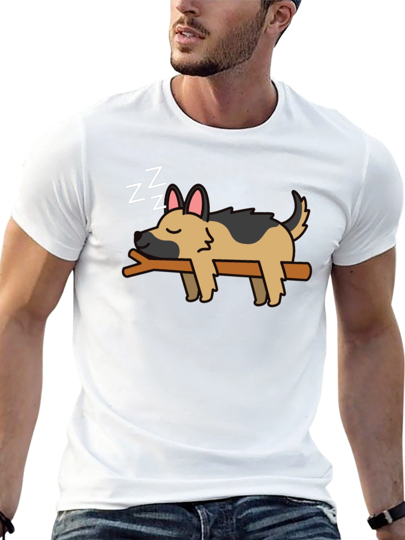 Sleeping Dog on Branch T-Shirt