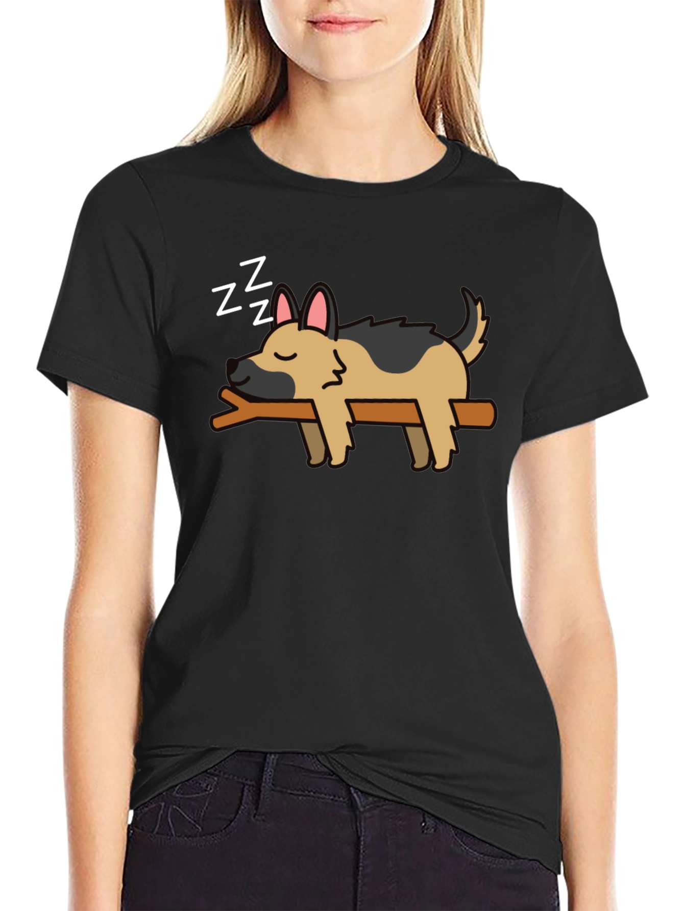 Sleeping Dog on Branch T-Shirt