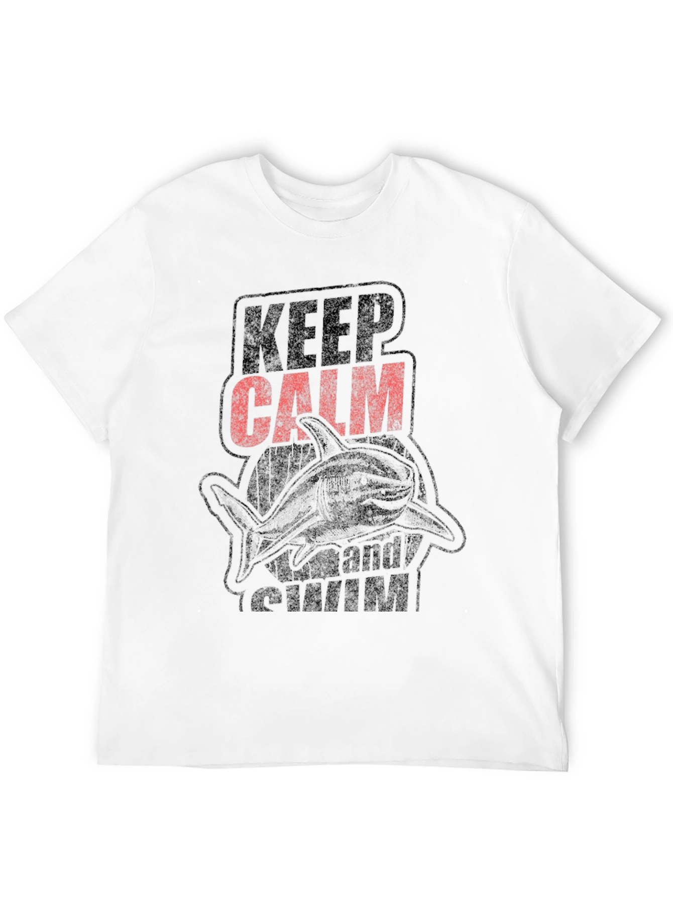 Keep Calm and Swim Black T-Shirt
