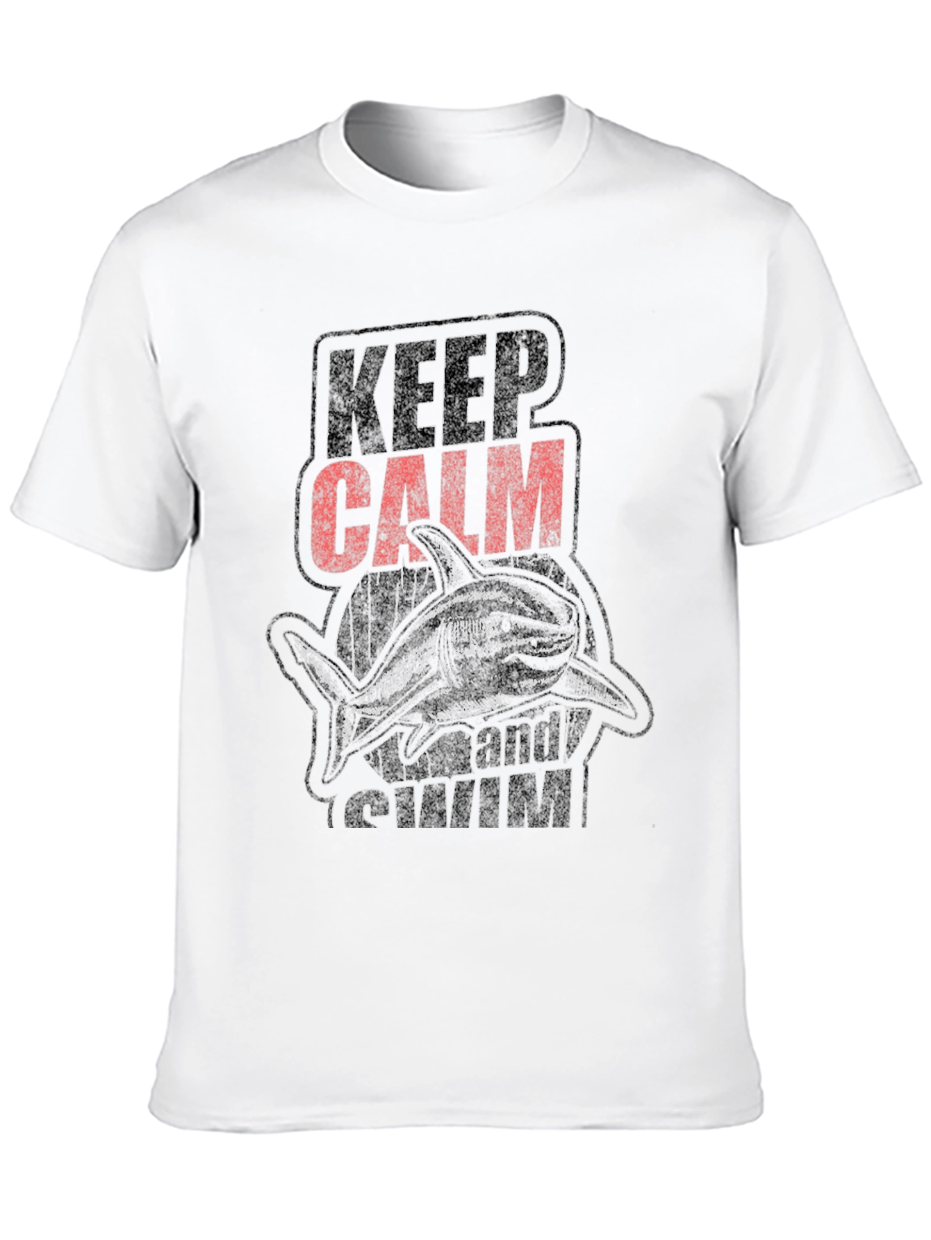 Keep Calm and Swim Black T-Shirt