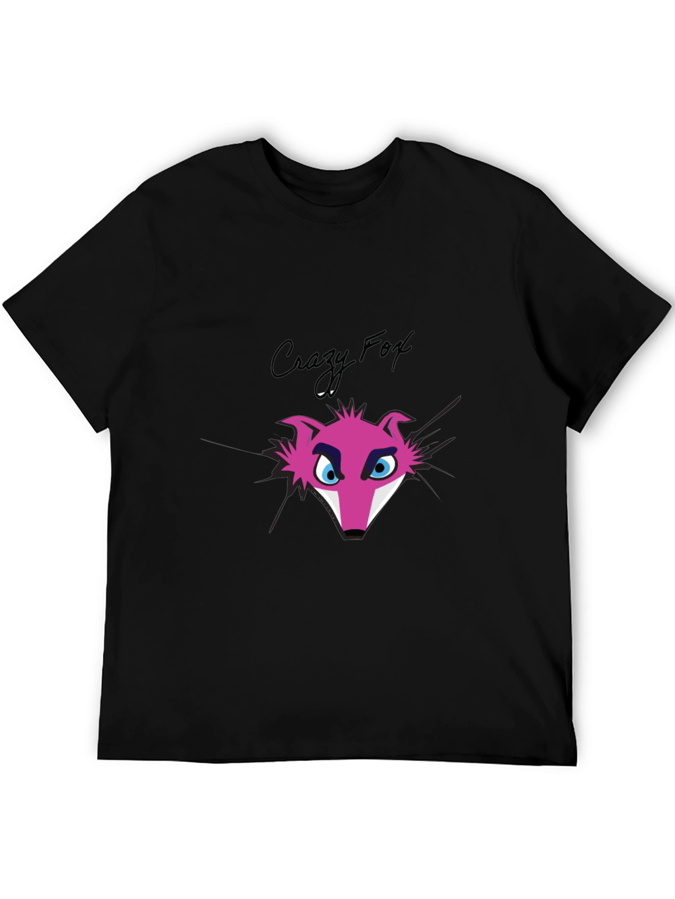 Crazy Fox Graphic Tee - Funky Pink Fox T-Shirt
