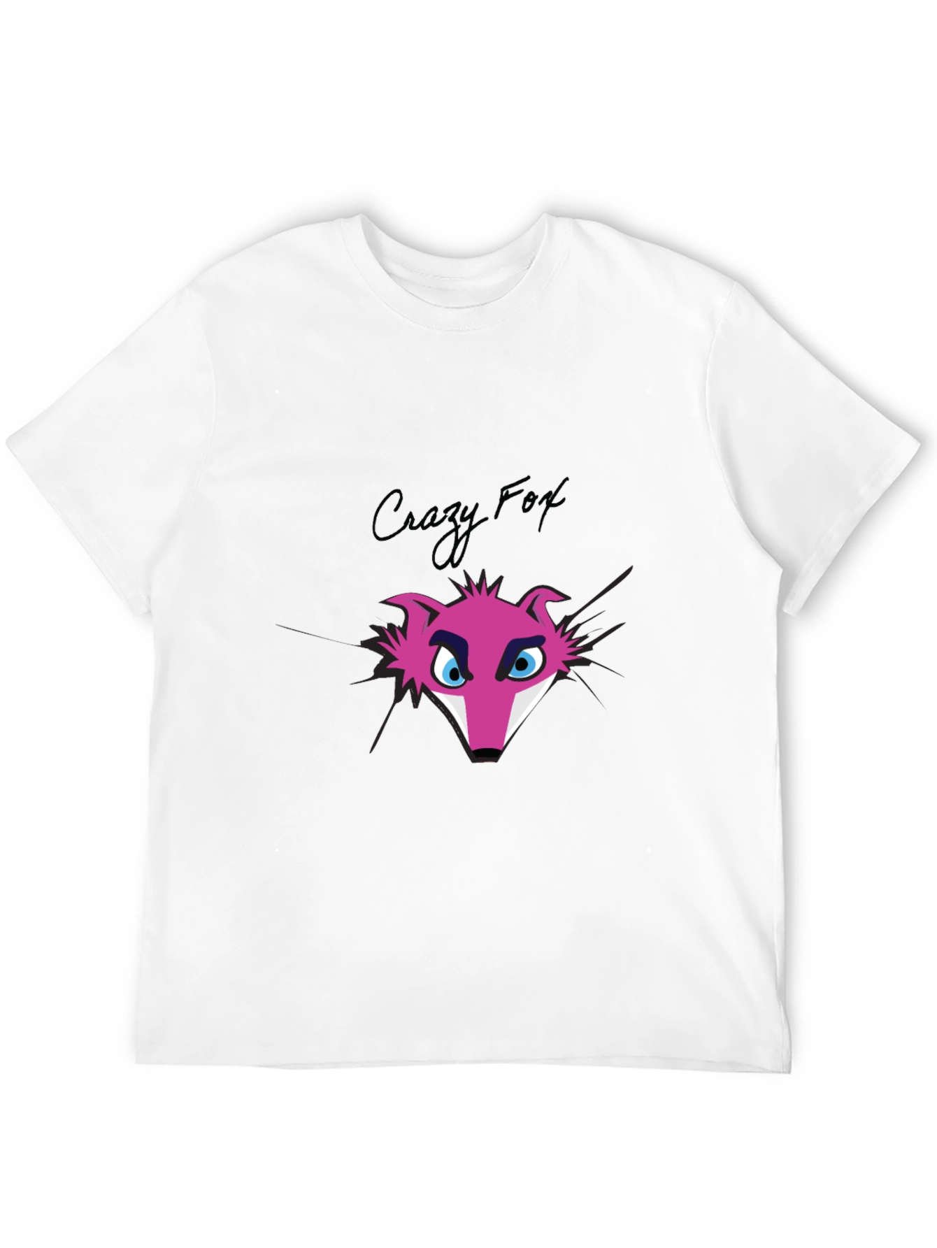 Crazy Fox Graphic Tee - Funky Pink Fox T-Shirt