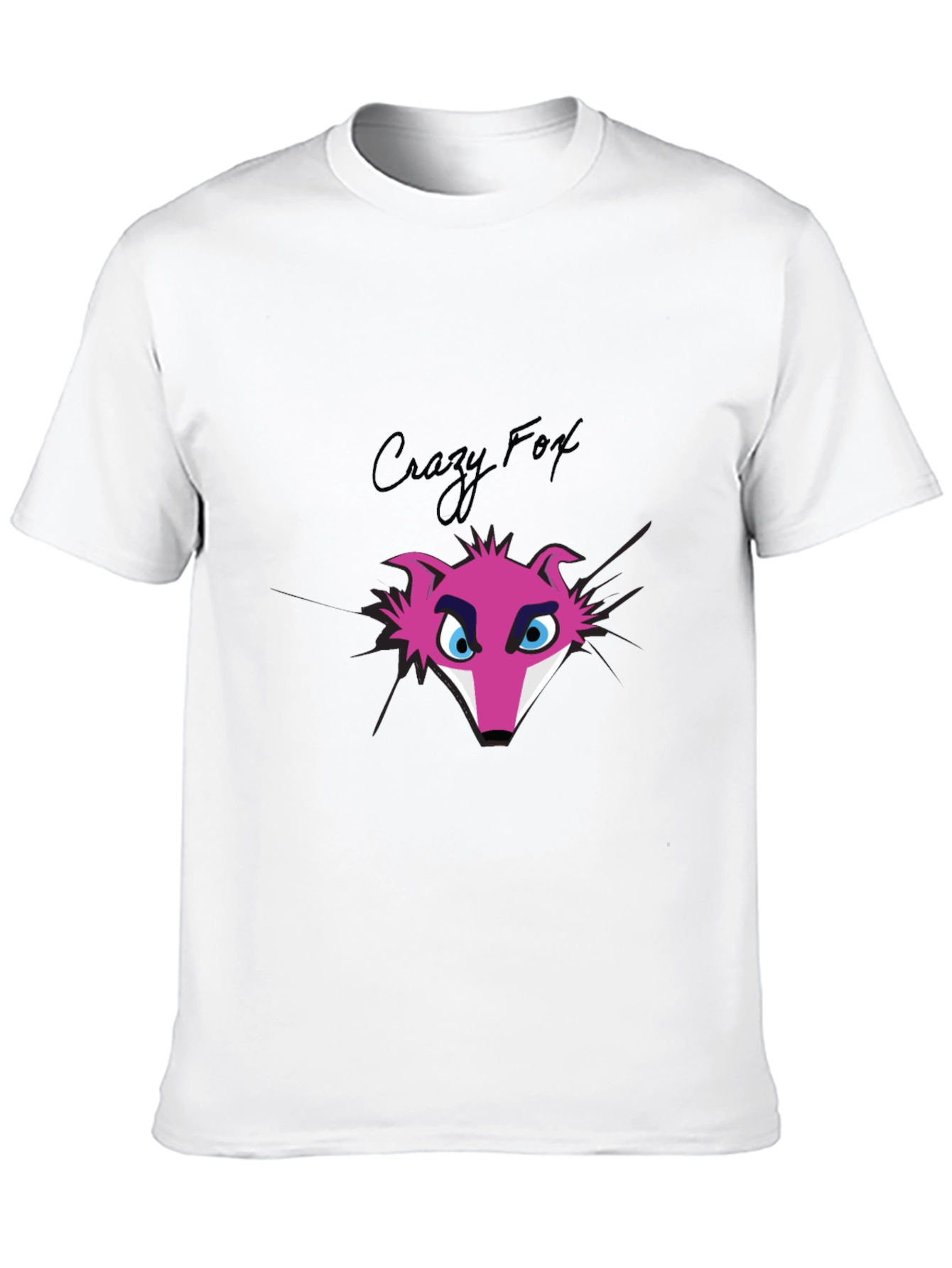 Crazy Fox Graphic Tee - Funky Pink Fox T-Shirt