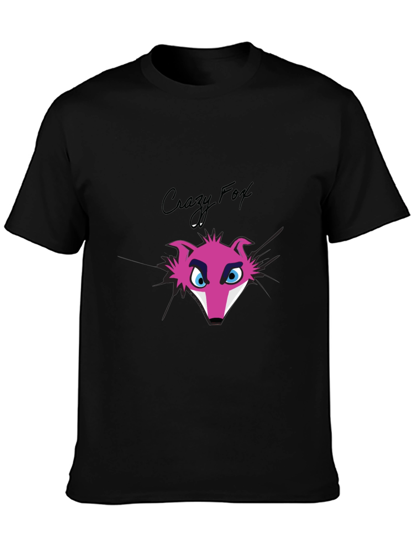 Crazy Fox Graphic Tee - Funky Pink Fox T-Shirt