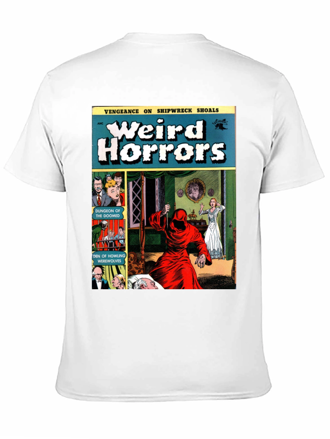 Weird Horrors Comic Book Cover Graphic T-Shirt