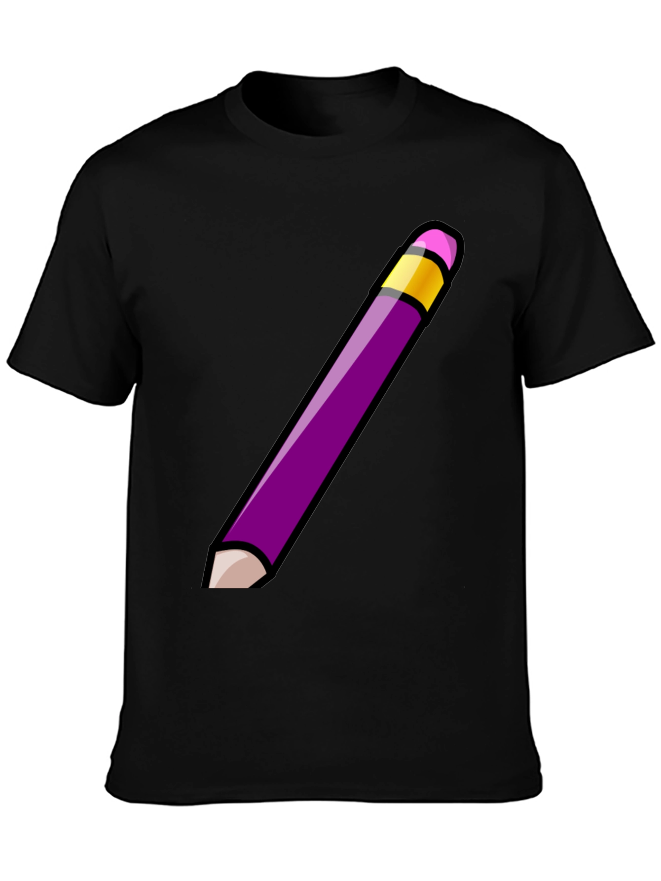 Pencil Graphic Tee - Mens Black T-Shirt