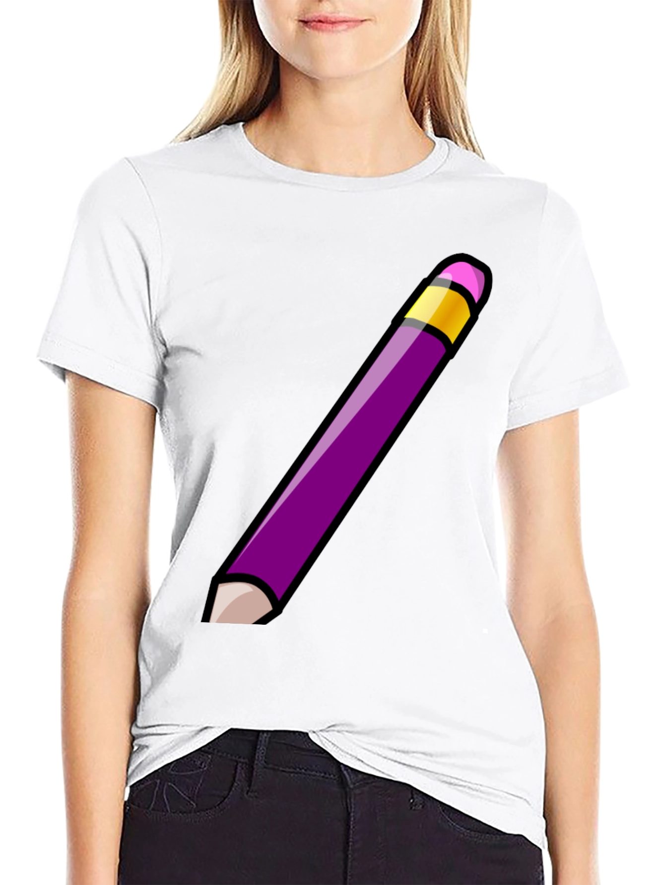 Pencil Graphic Tee - Mens Black T-Shirt