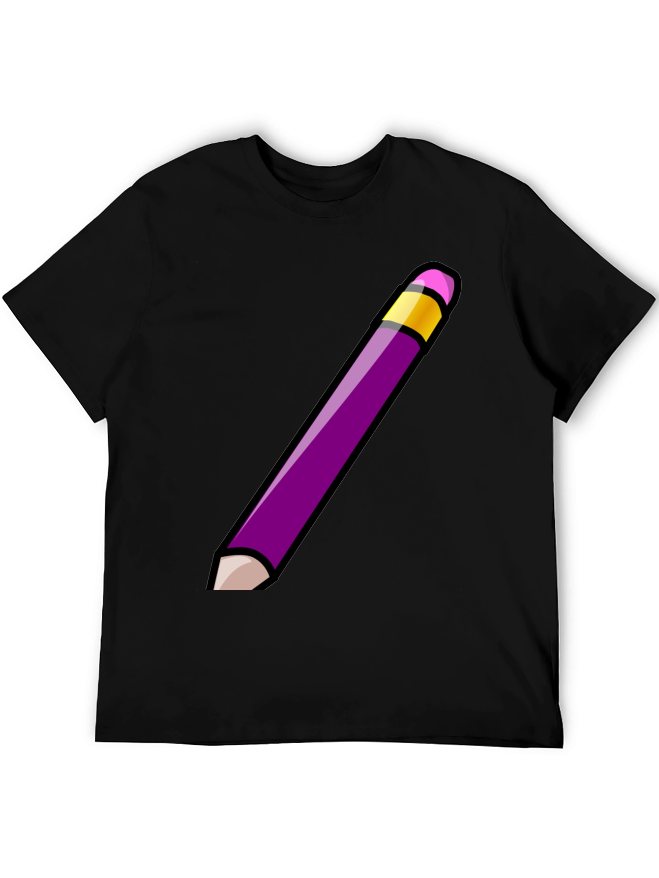Pencil Graphic Tee - Mens Black T-Shirt