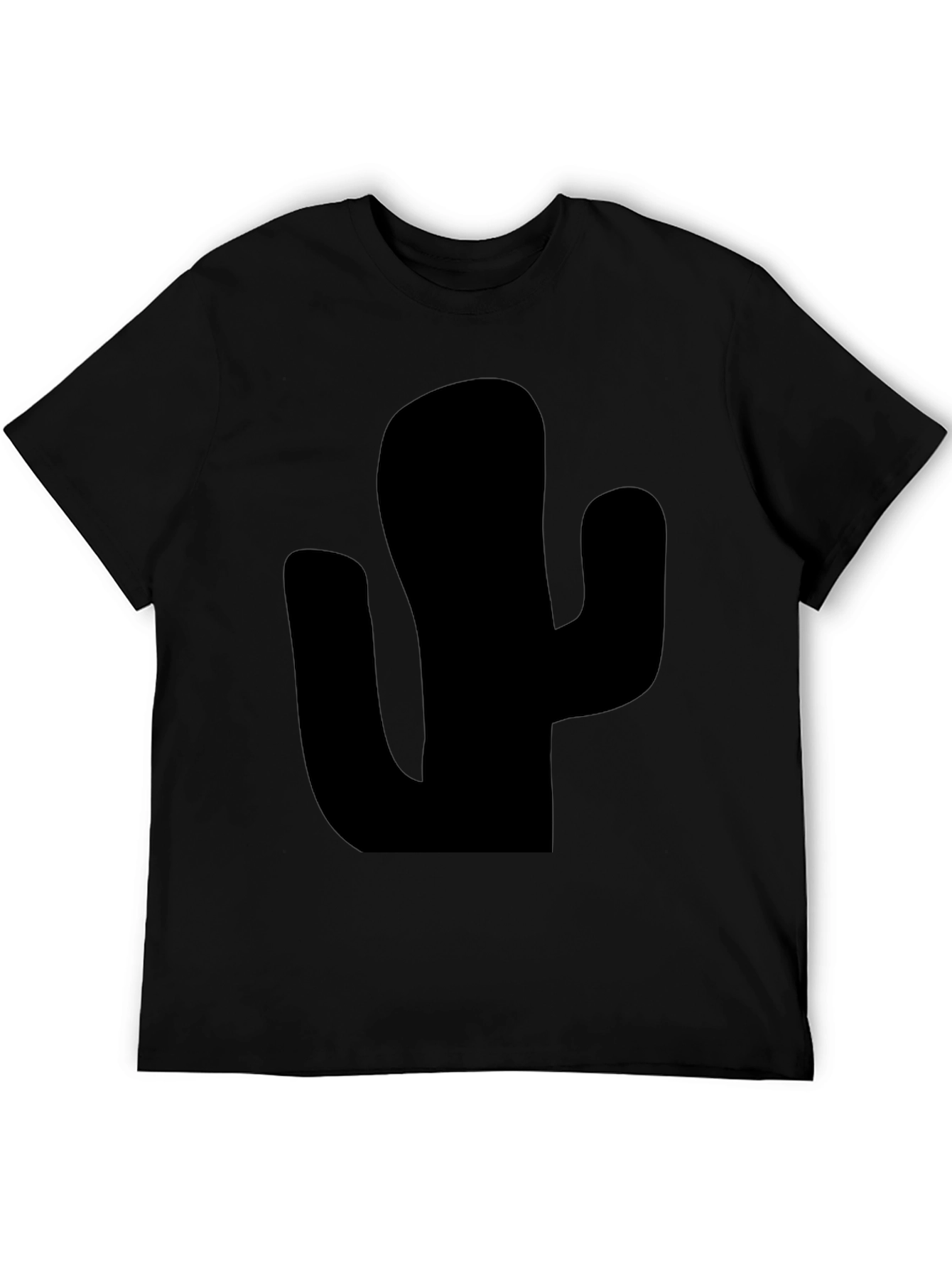 Black Cactus Graphic Tee - Trendy Desert Style