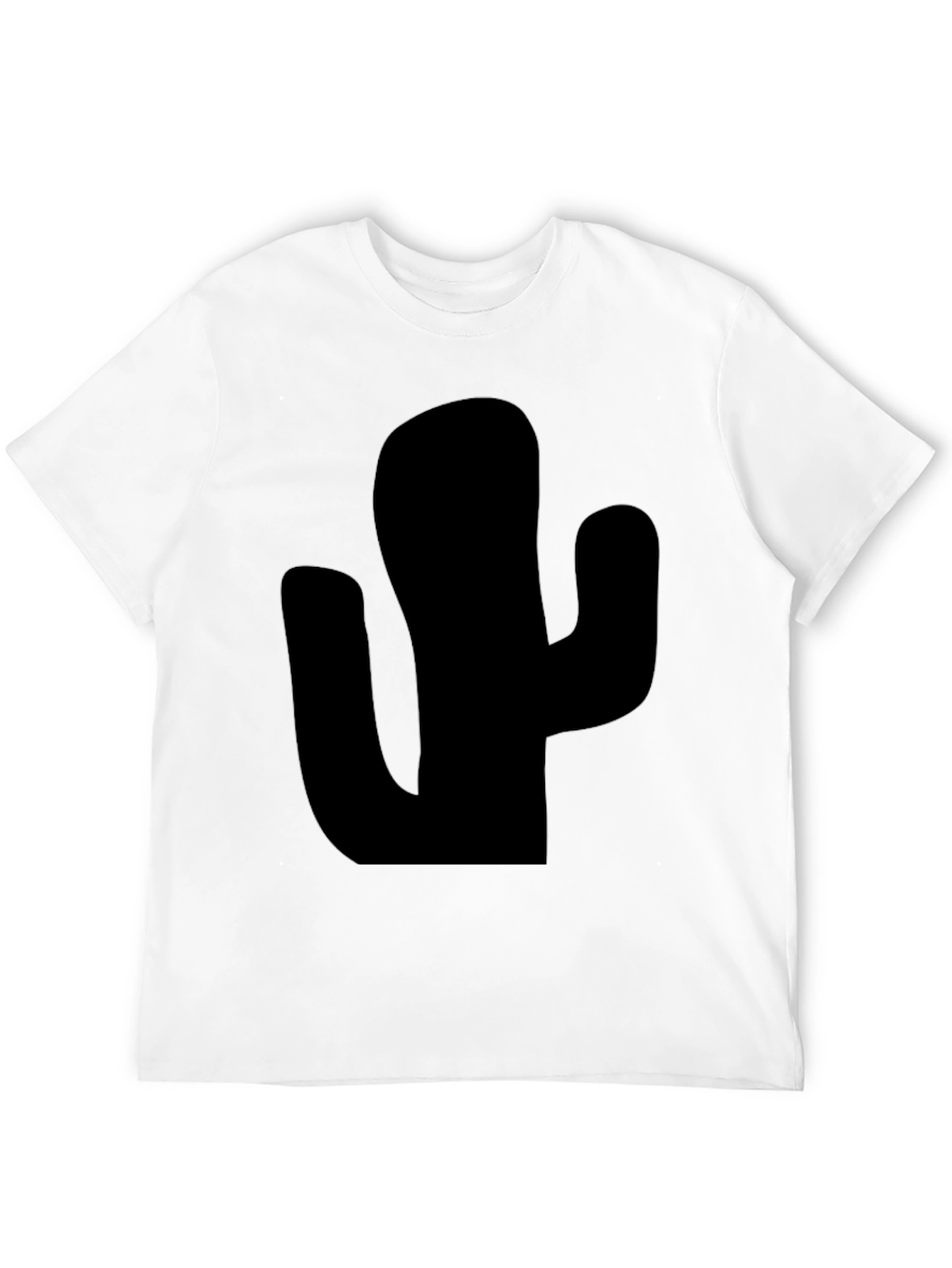Black Cactus Graphic Tee - Trendy Desert Style