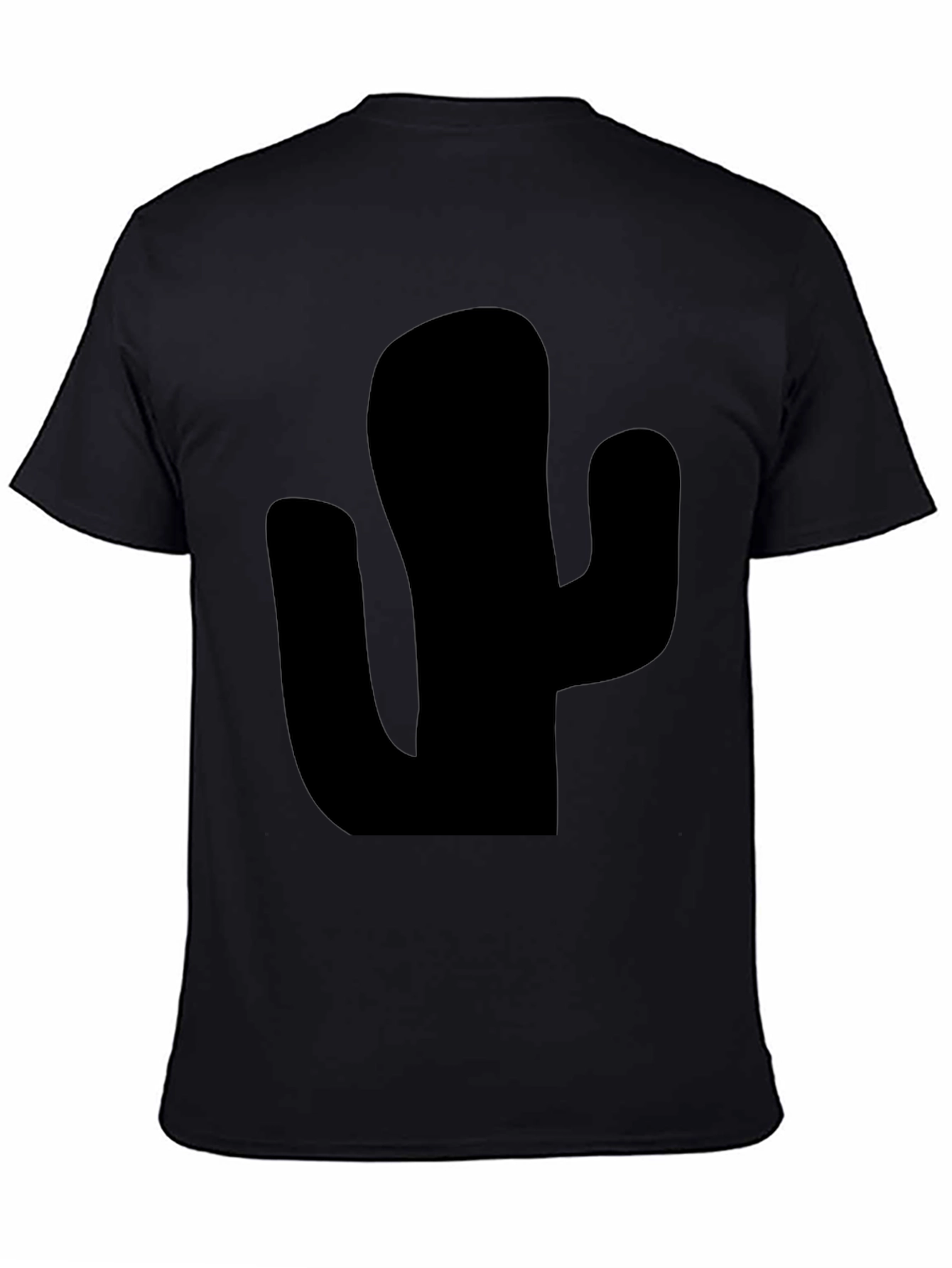 Black Cactus Graphic Tee - Trendy Desert Style