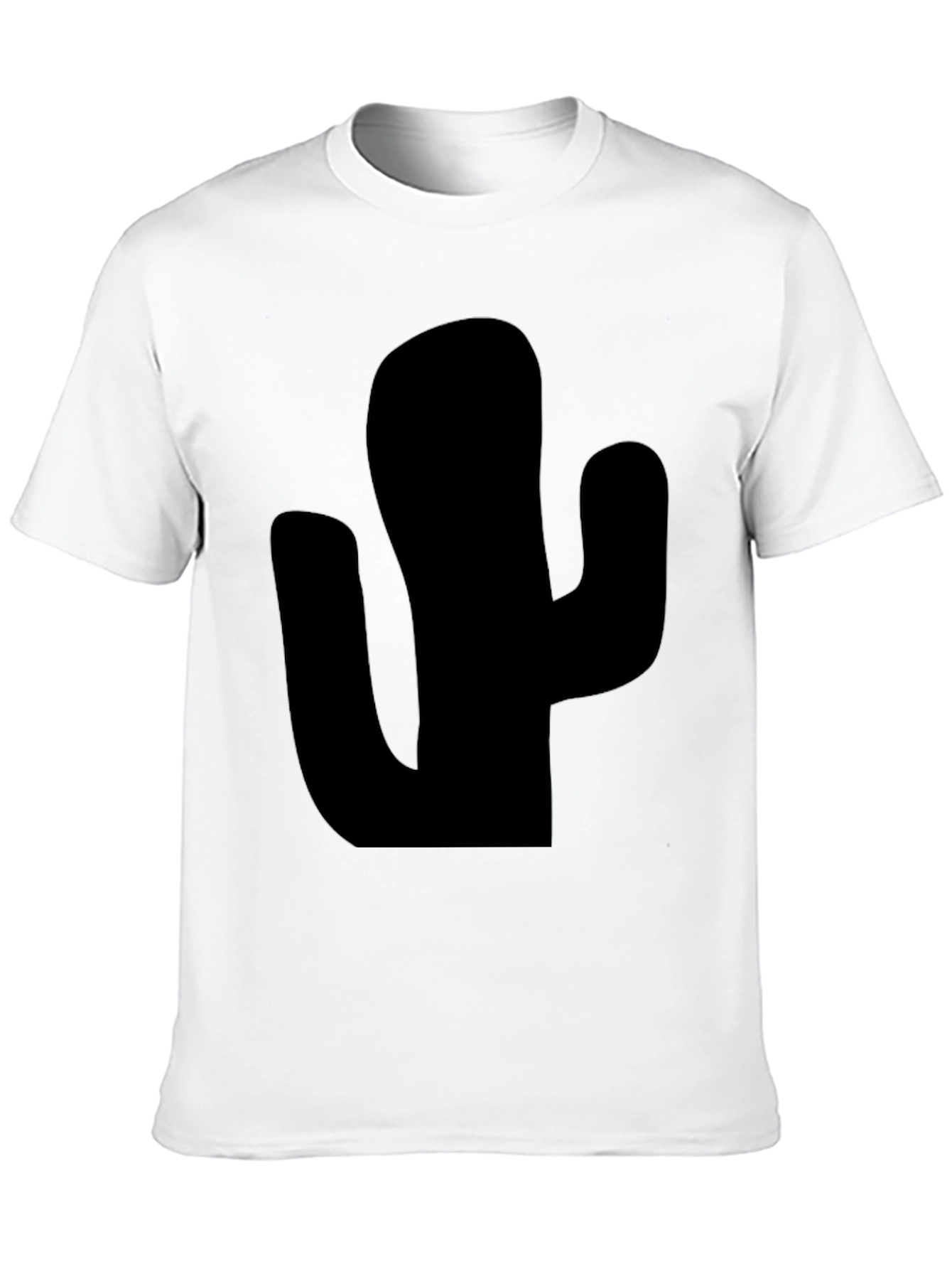 Black Cactus Graphic Tee - Trendy Desert Style