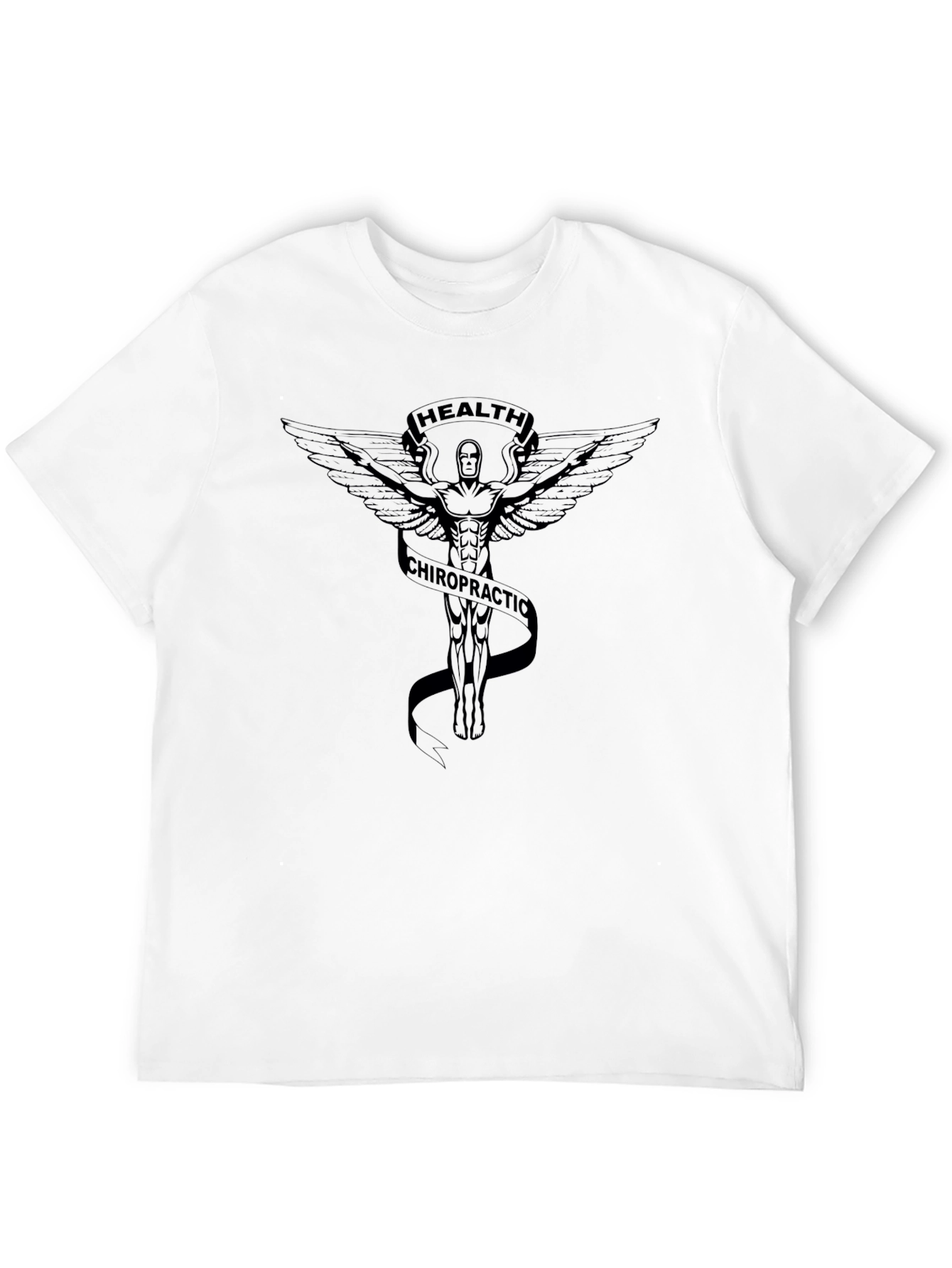 Chiropractic Health Symbol Black T-Shirt