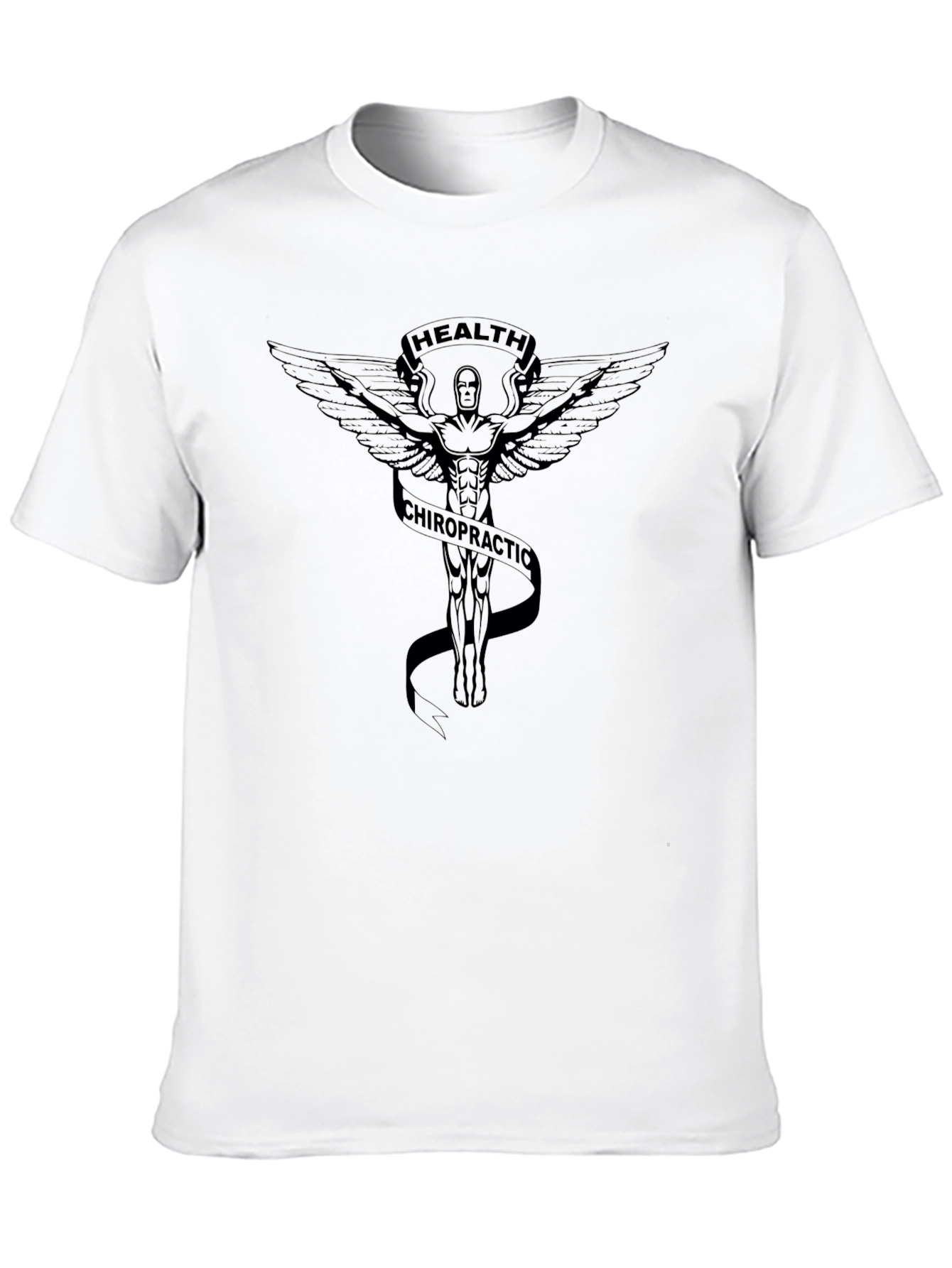 Chiropractic Health Symbol Black T-Shirt