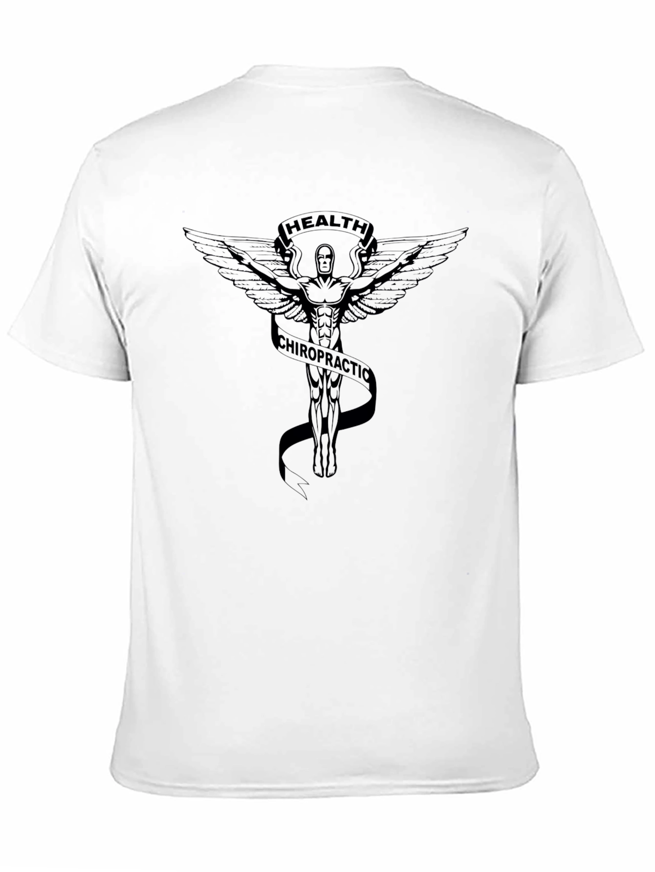Chiropractic Health Symbol Black T-Shirt