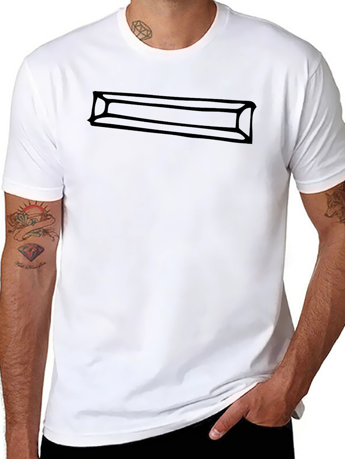 Black Graphic Tee - Modern Minimalist Design