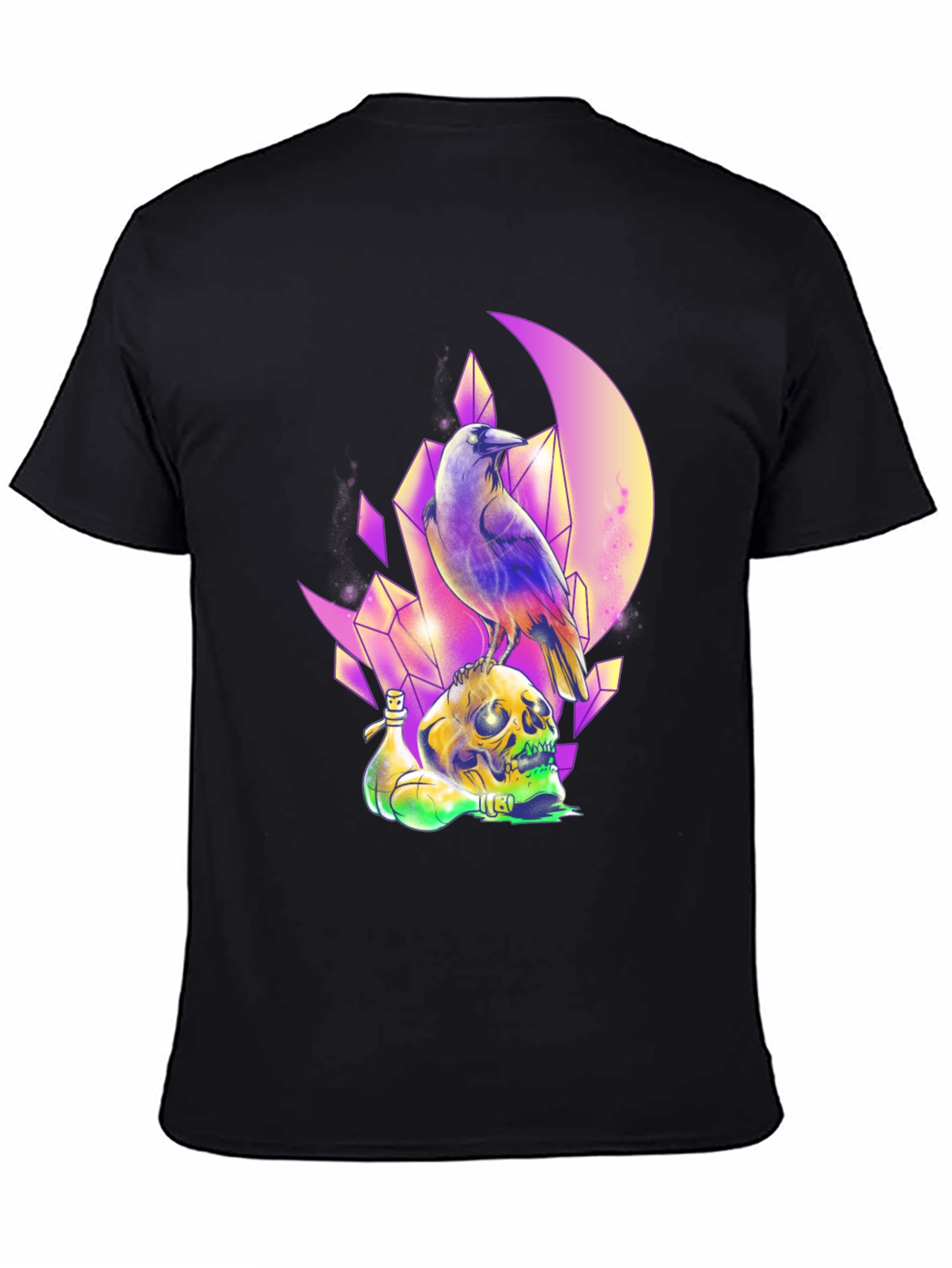 Raven Skull Crystal T-Shirt