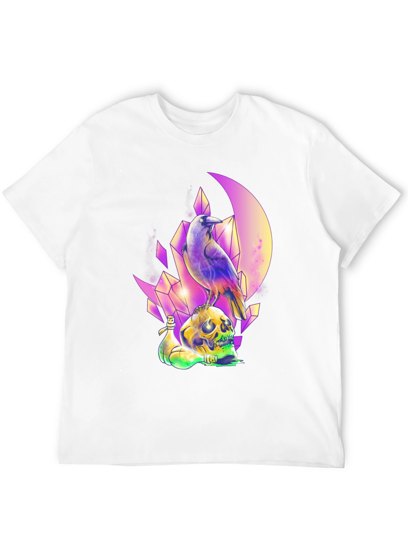 Raven Skull Crystal T-Shirt