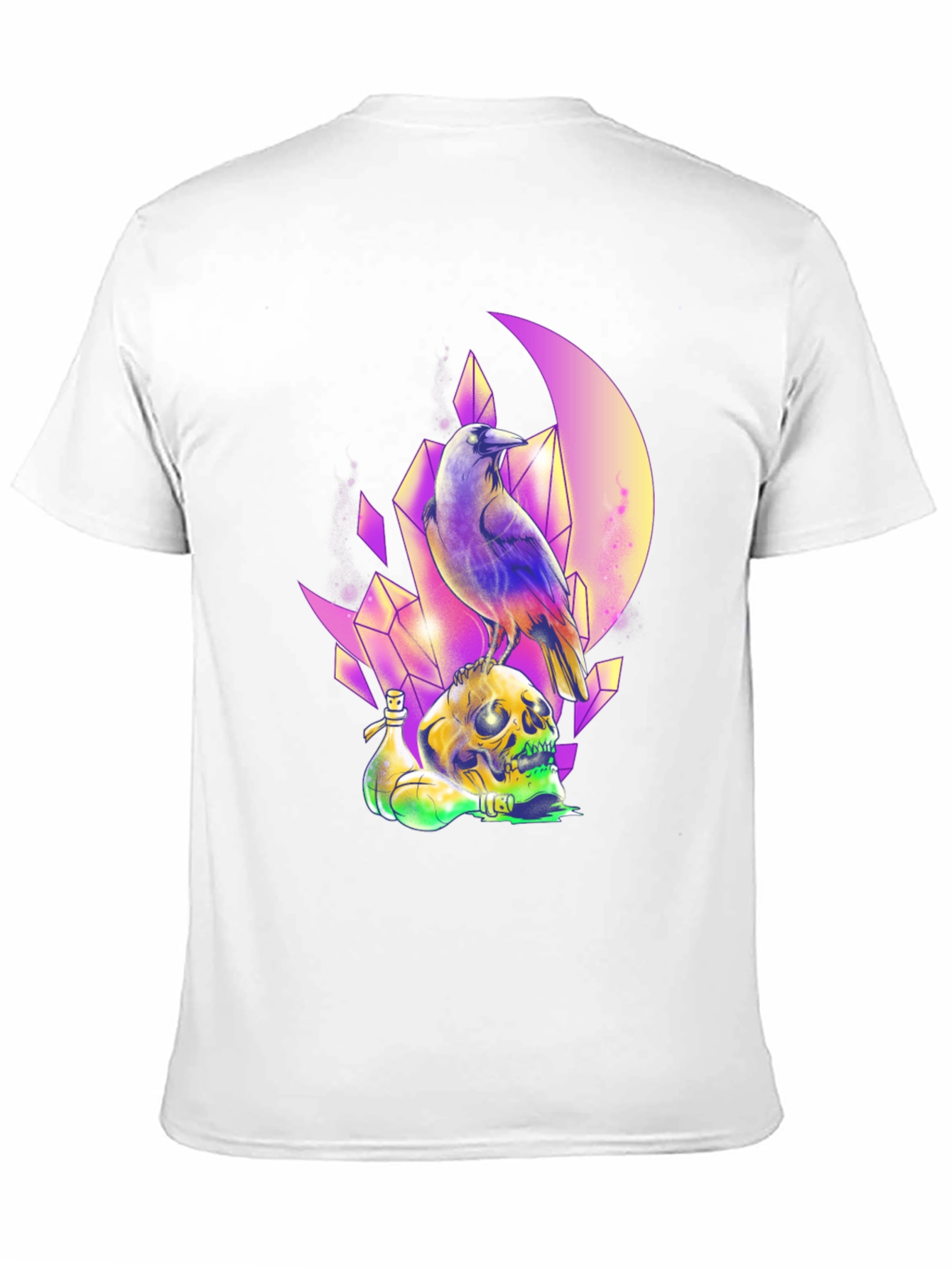 Raven Skull Crystal T-Shirt